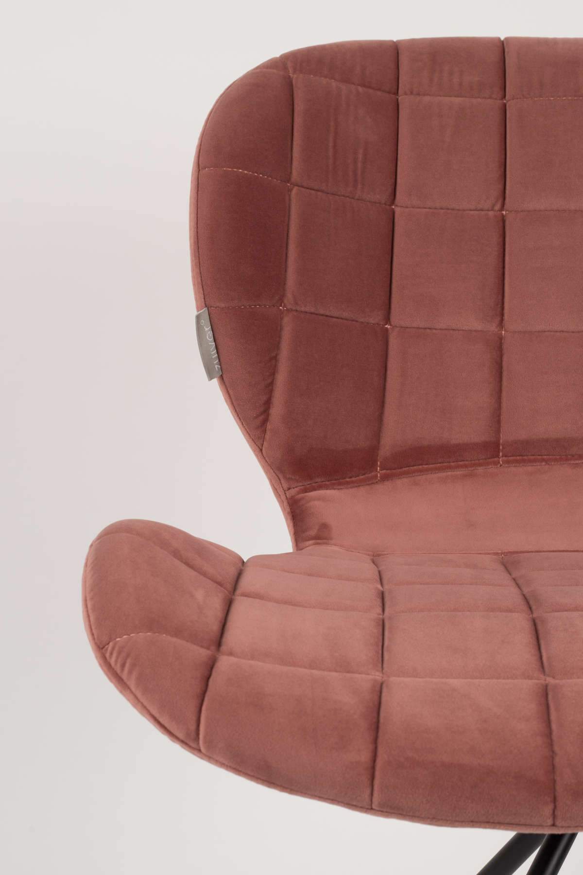 OMG VELVET chair pink