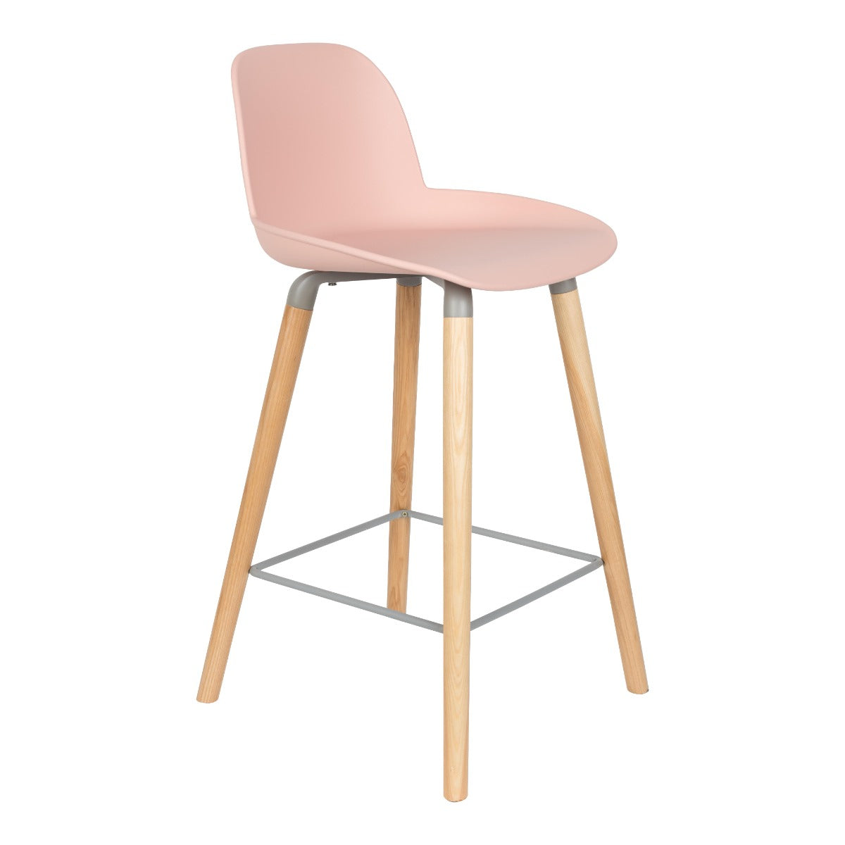 The Albert Kuip bar stool, designed by the Amsterdam Studio Ape, is an amazing combination of modern and retro style. The streamlined seat is supported by wooden, minimalist ash wood legs. It is an ideal addition to a modern kitchen island or a climate, hotel bar. It is also worth paying attention to a specially prepared leg place that improves sitting comfort.