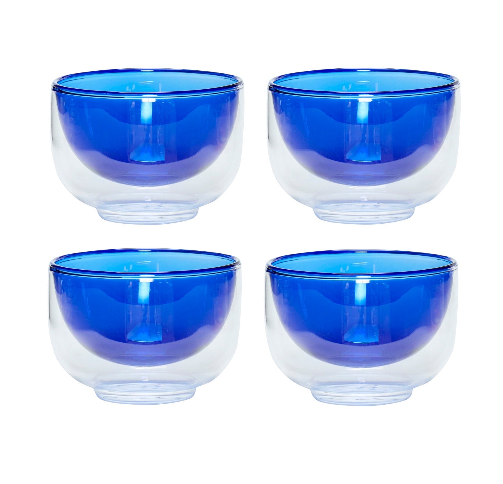 Set of glass bowls KIOSK blue