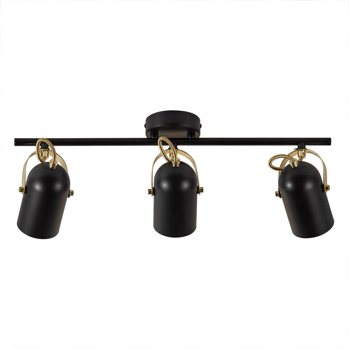 LOTUS TRIO ceiling lamp black with gold details