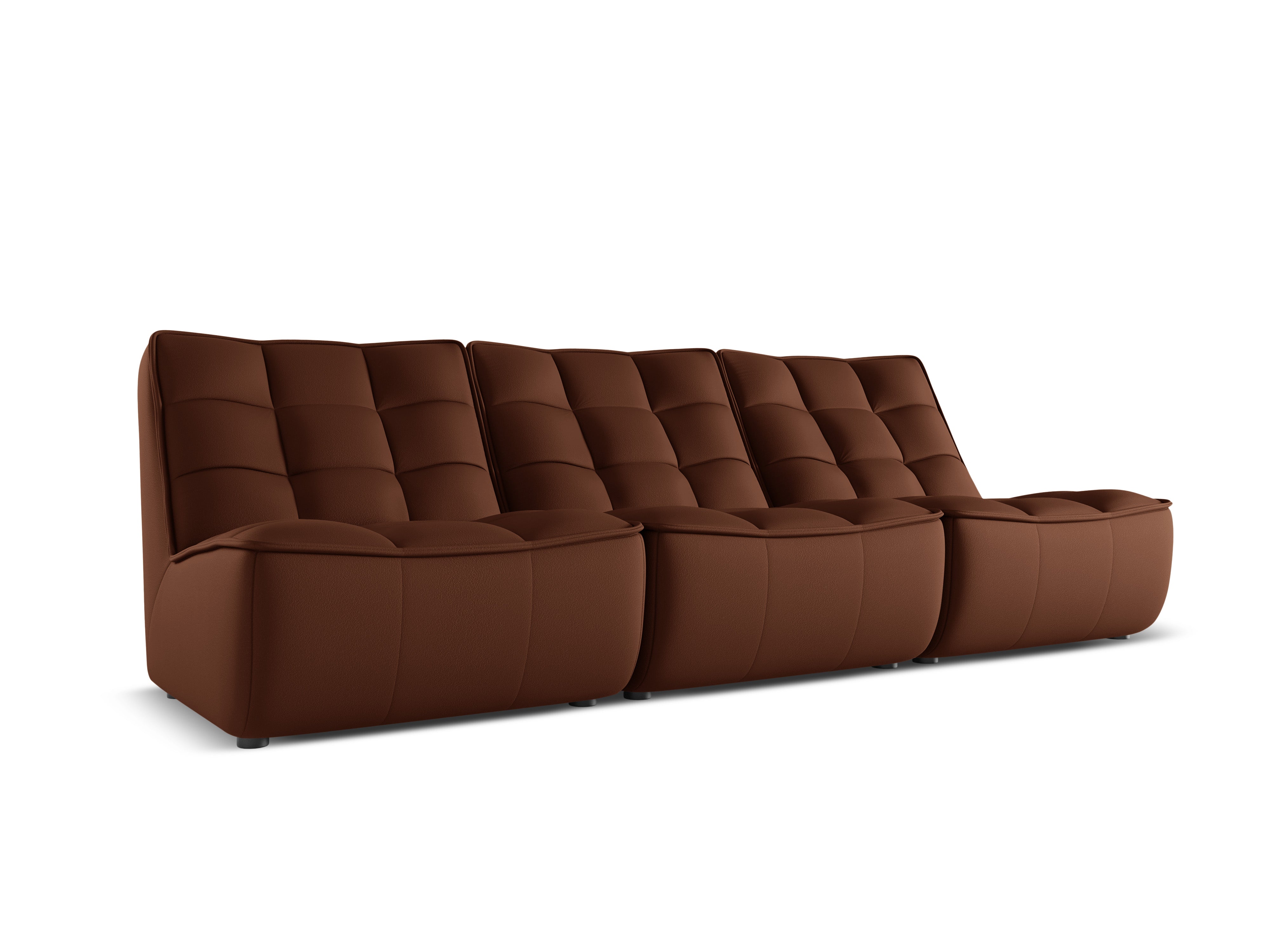 Sofa skórzana 3-osobowa MONI czekoladowy, Maison Heritage, Eye on Design