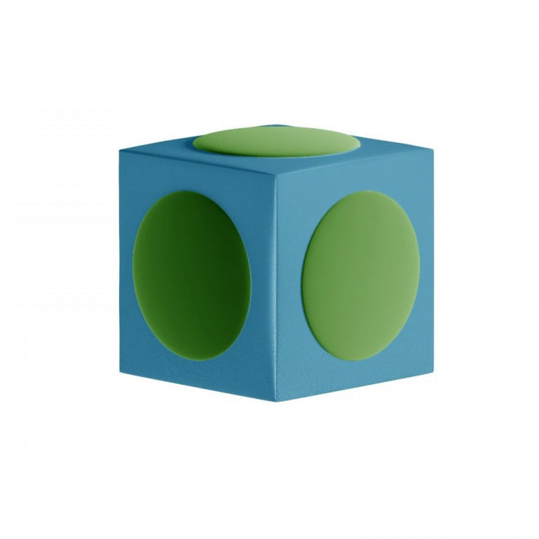 CACKO pouffe green with blue