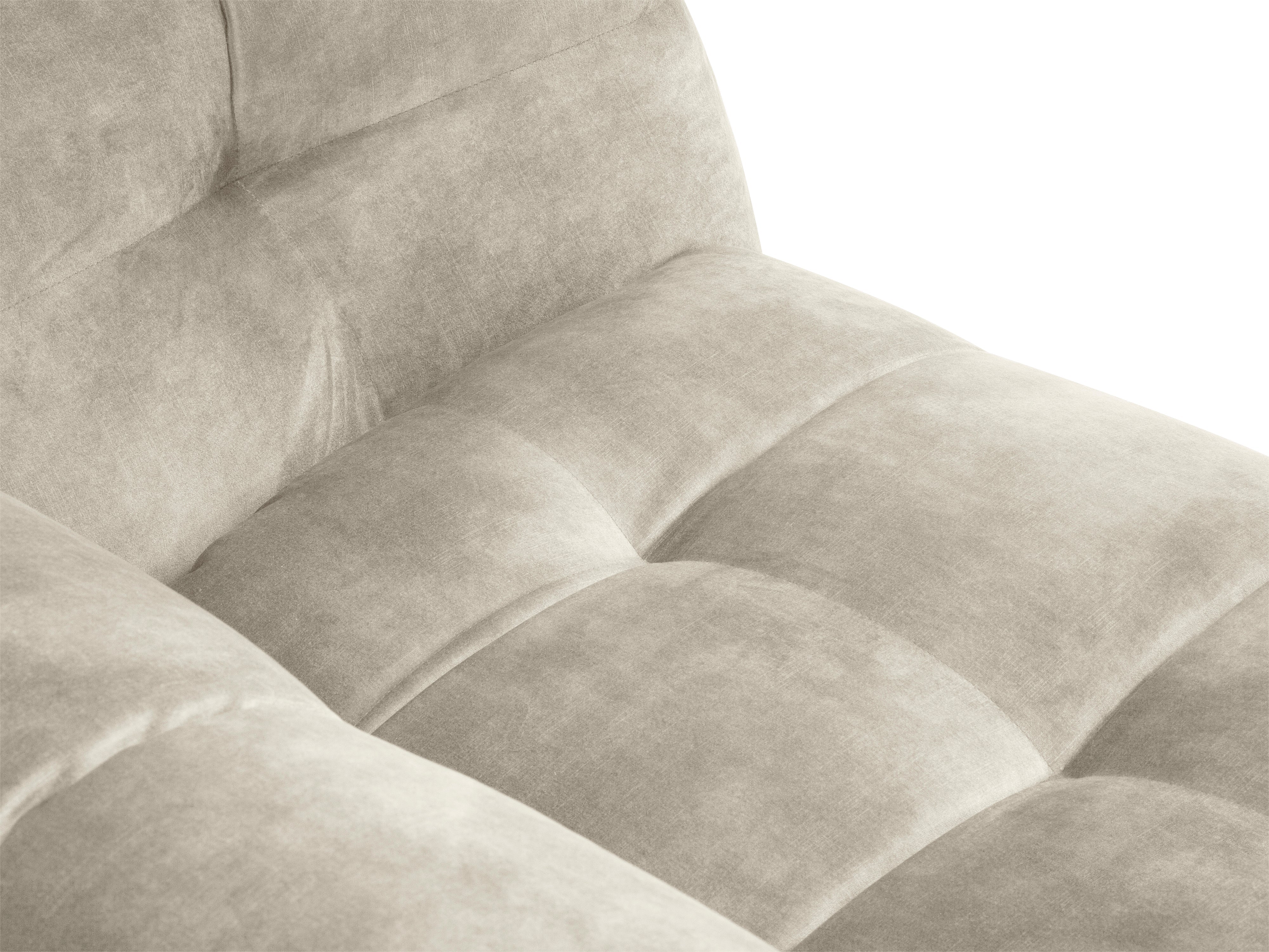 Velvet 2-seater sofa VESTA beige