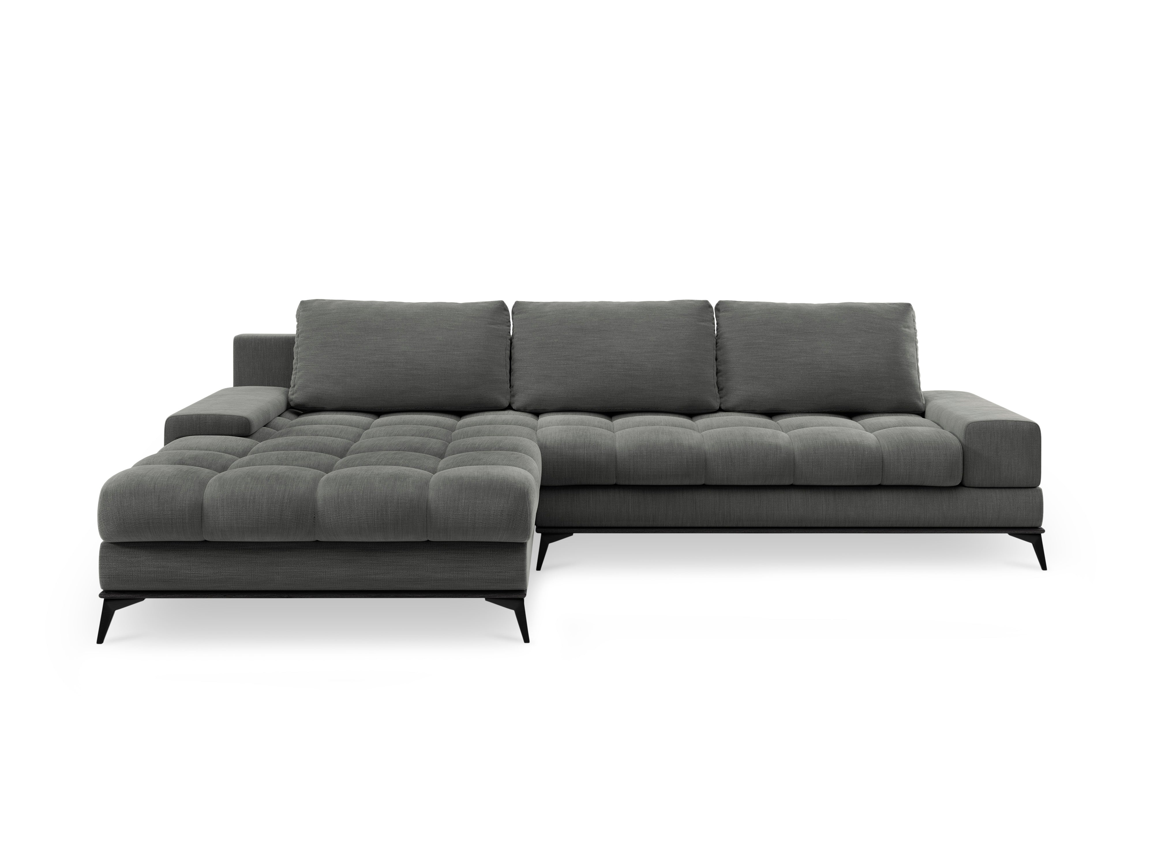 Left-facing corner sofa with sleeping function DENEB grey, Windsor & Co, Eye on Design