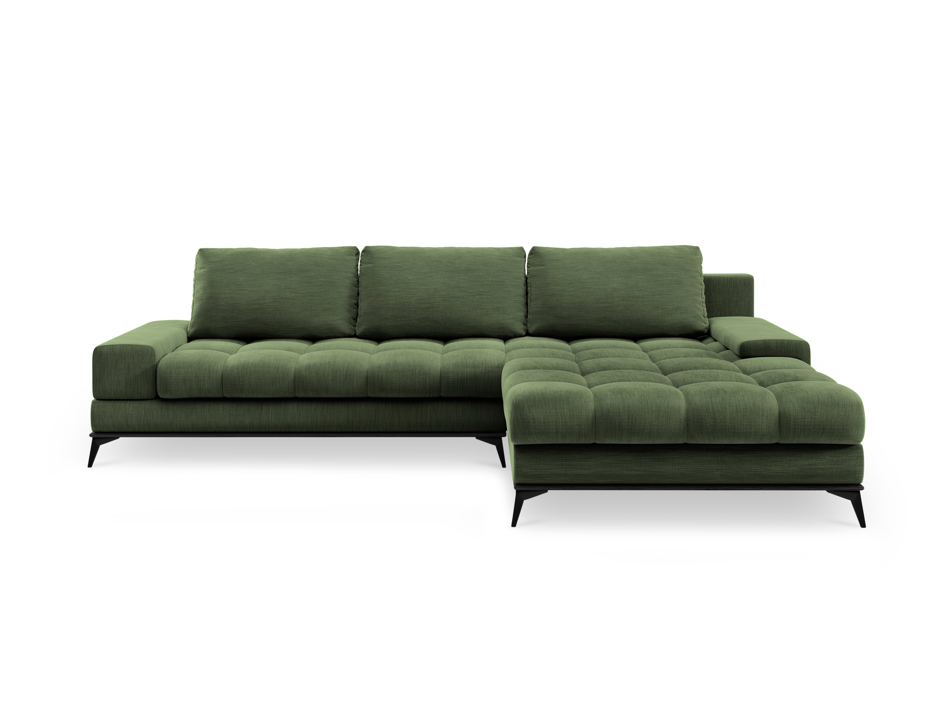 Right side corner sofa with sleeping function DENEB green, Windsor & Co, Eye on Design