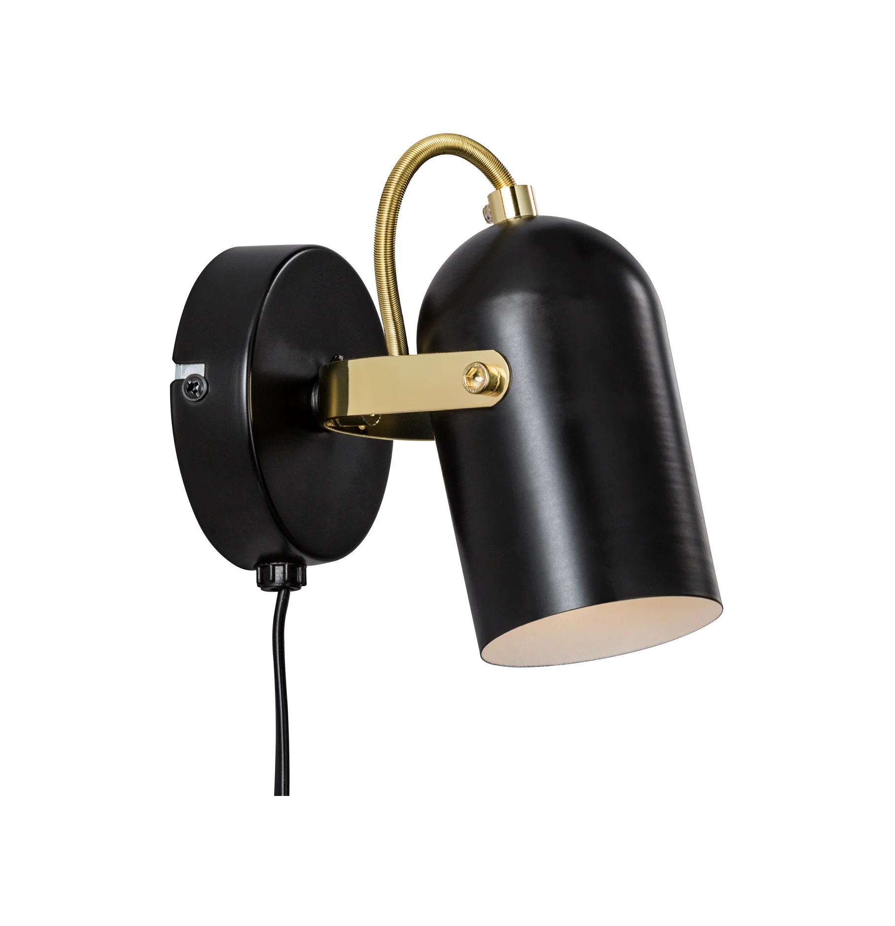 Wall lamp LOTUS black with gold details