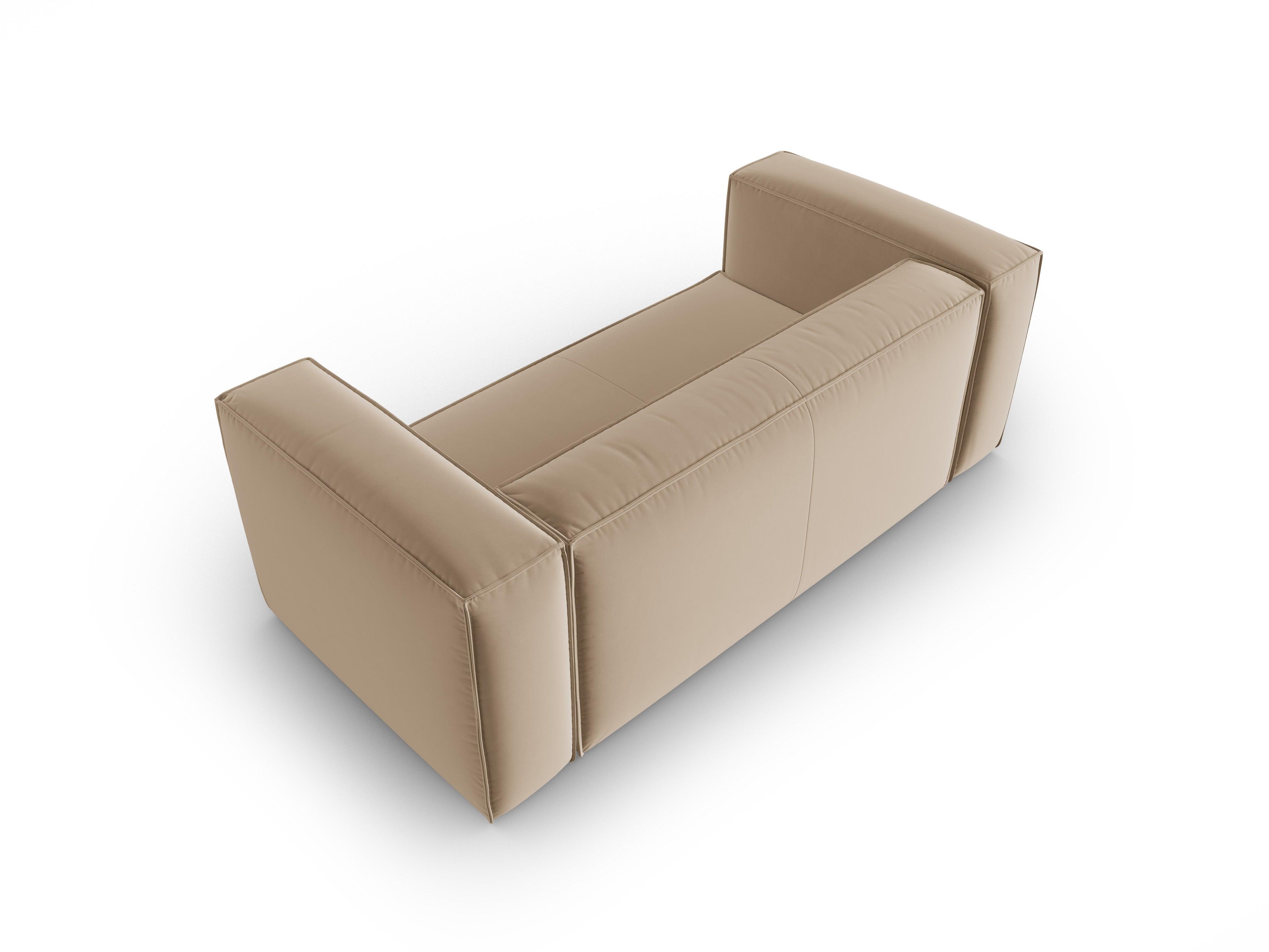 Velvet 2-seater sofa MACKAY sand