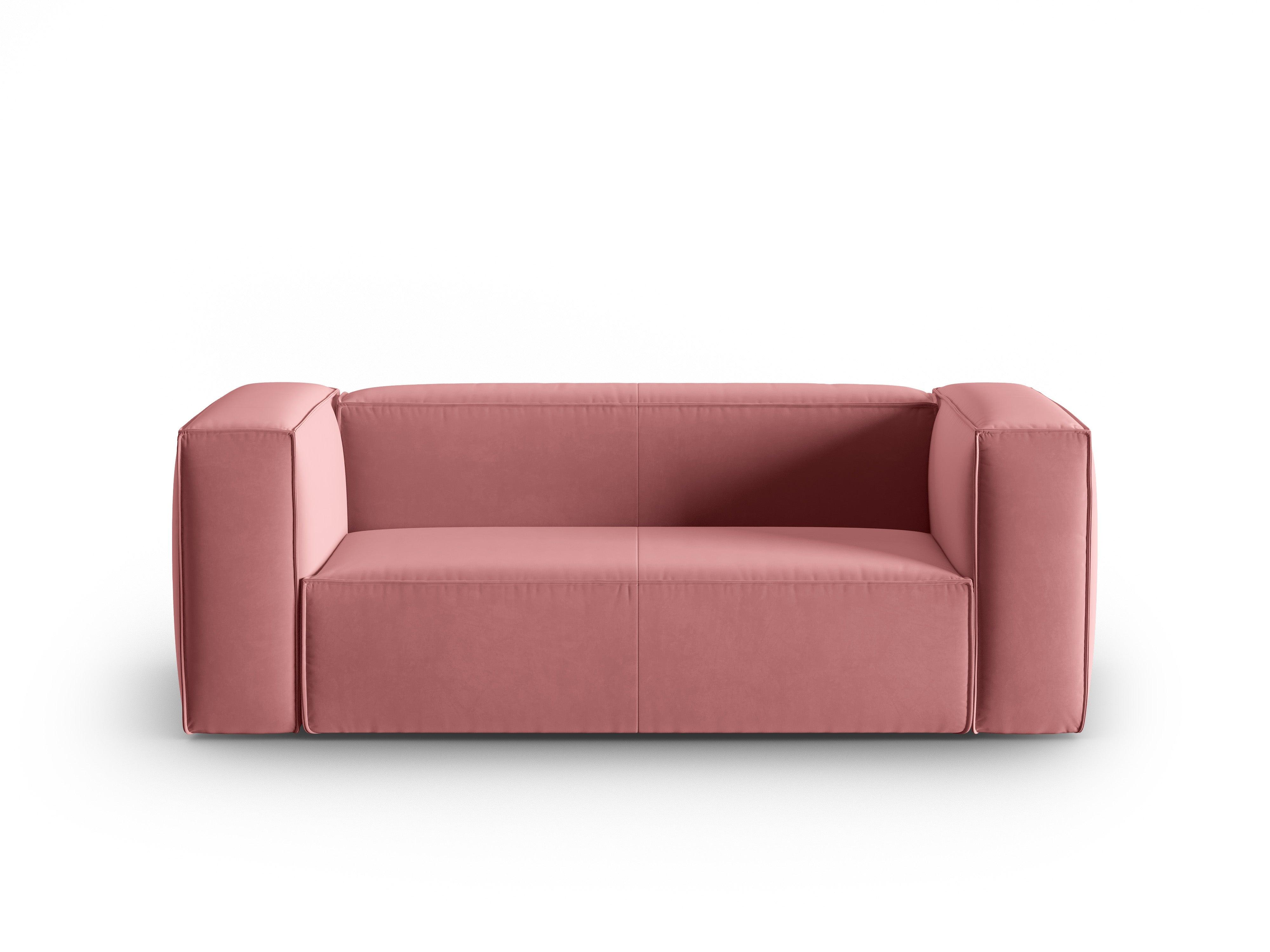 Velvet 2-seater sofa MACKAY salmon