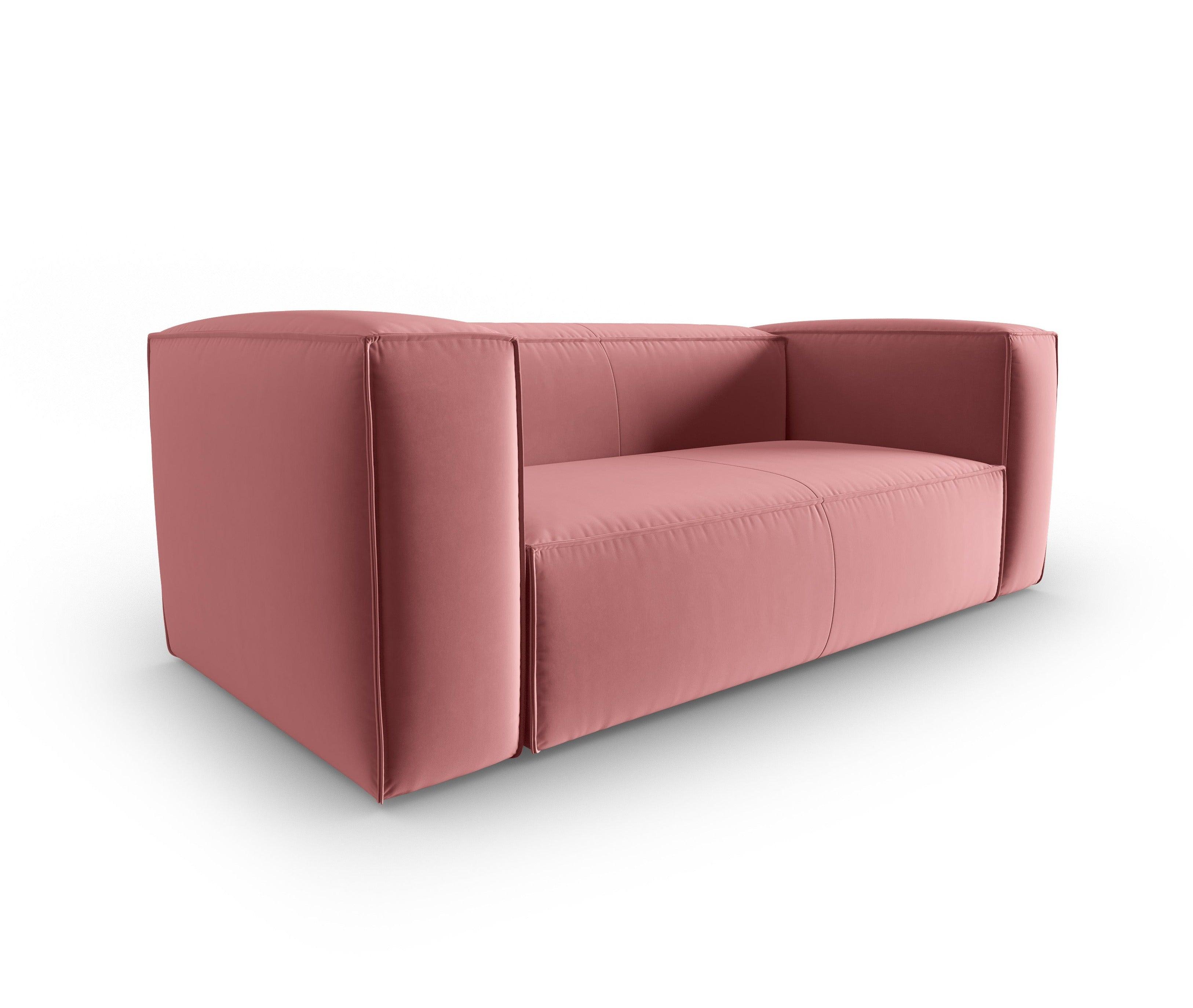 Velvet 2-seater sofa MACKAY salmon