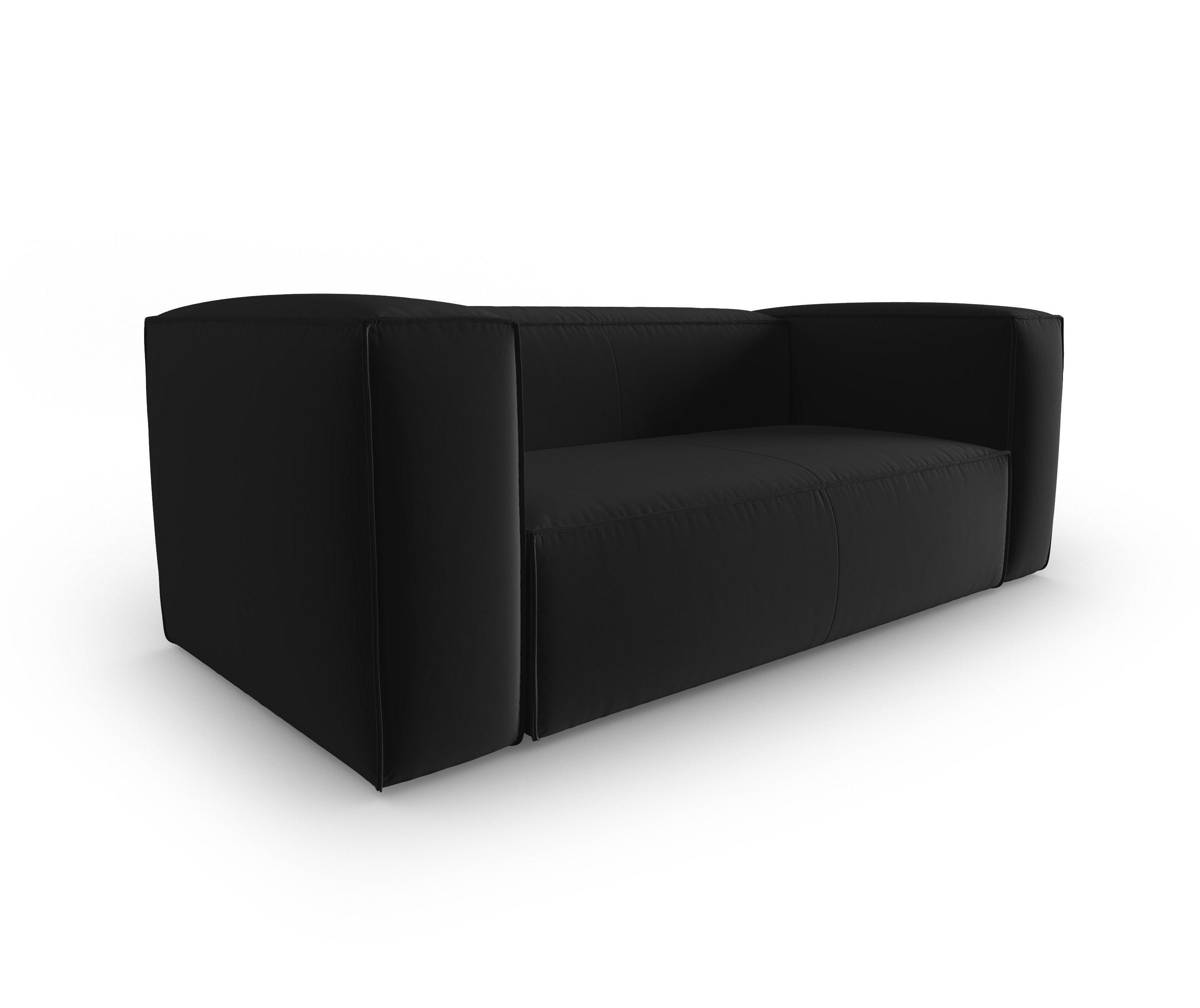 Velvet 2-seater sofa MACKAY black