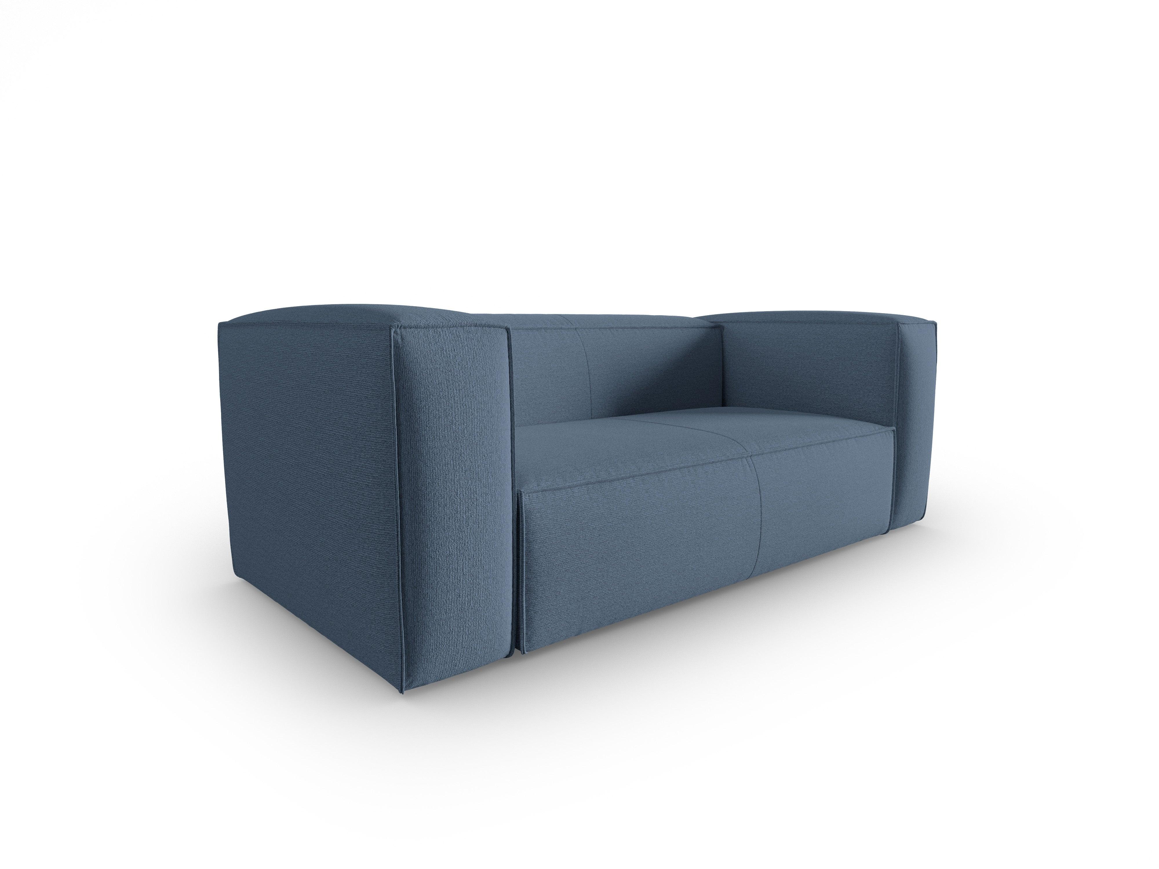 2-seater sofa MACKAY blue boucle