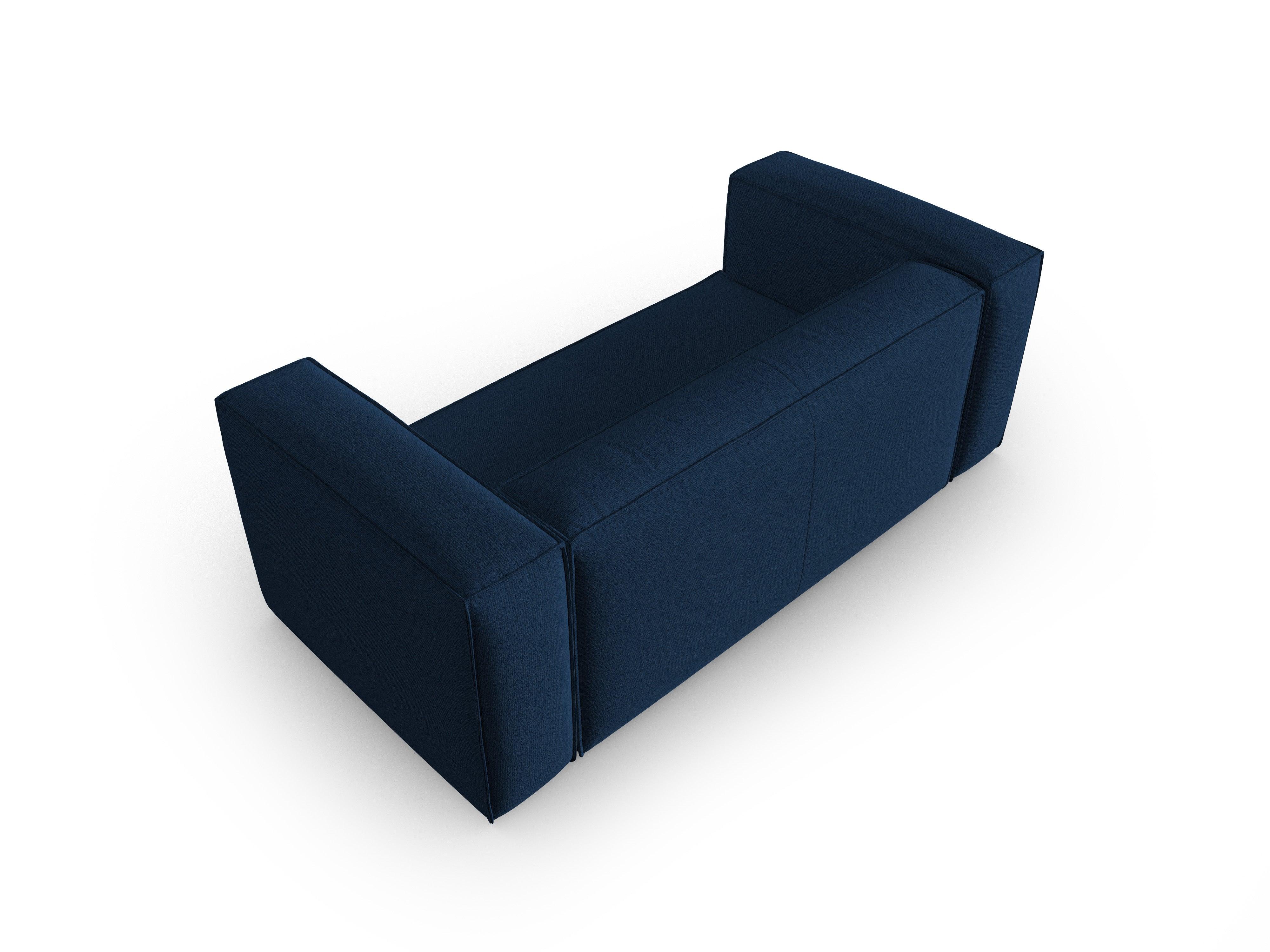 2-seater sofa MACKAY dark blue boucle