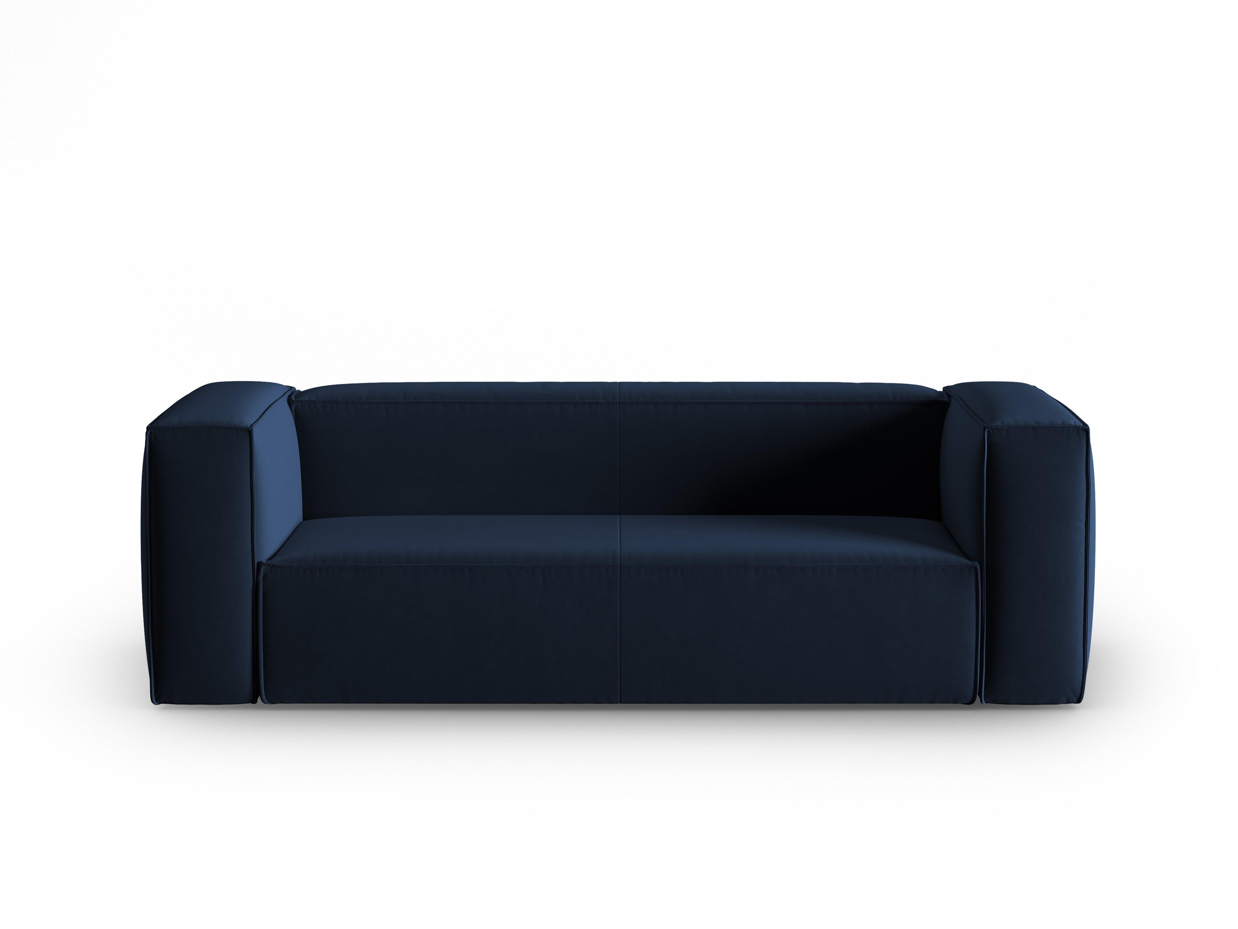 Velvet 3-seater sofa MACKAY royal blue