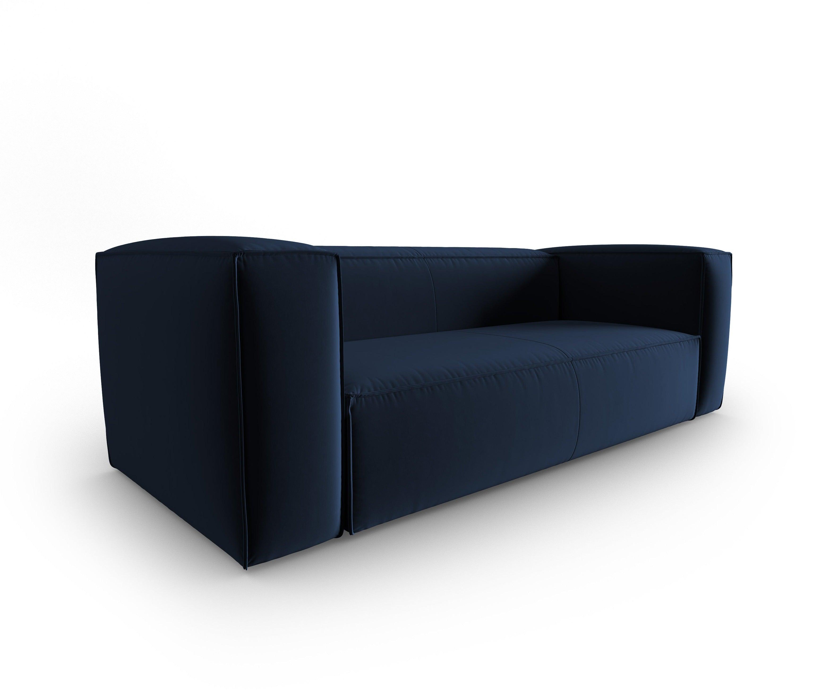 Velvet 3-seater sofa MACKAY royal blue