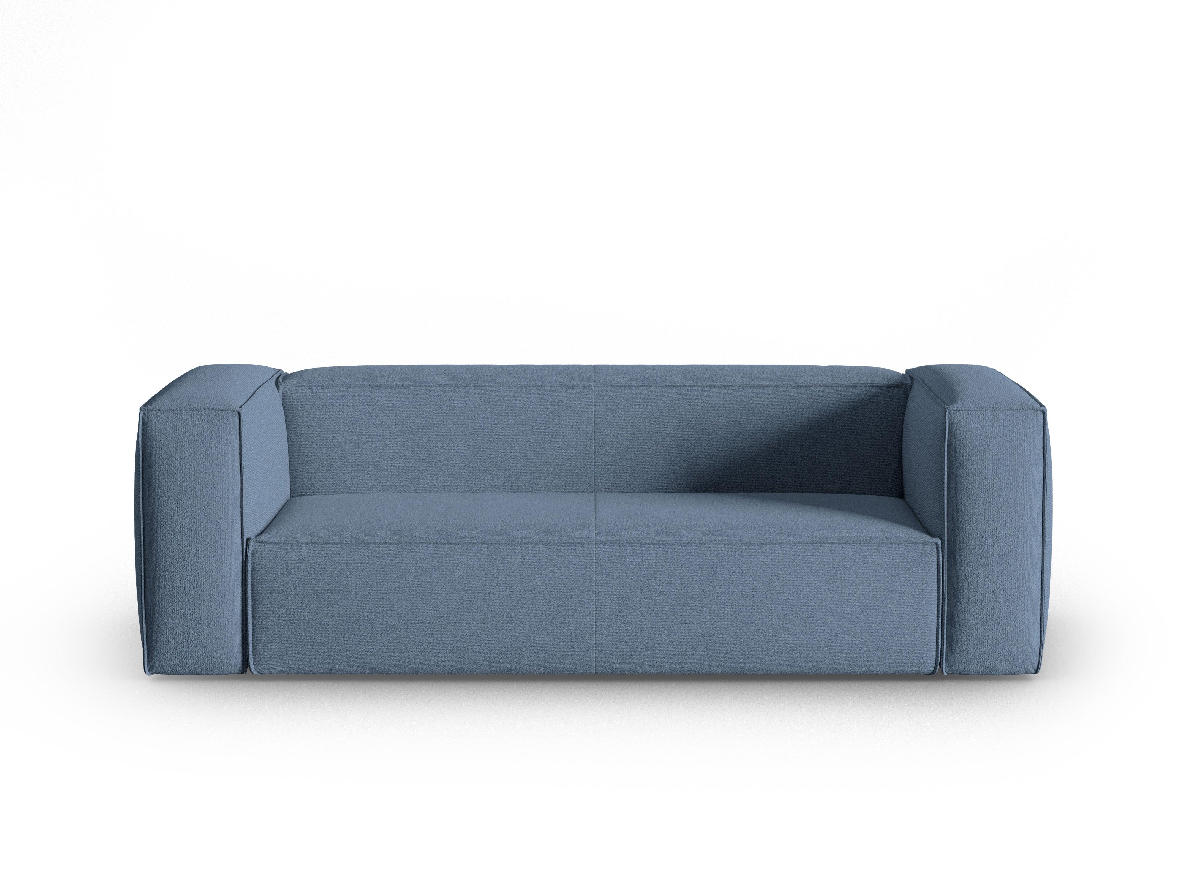 3-seater sofa MACKAY blue boucle