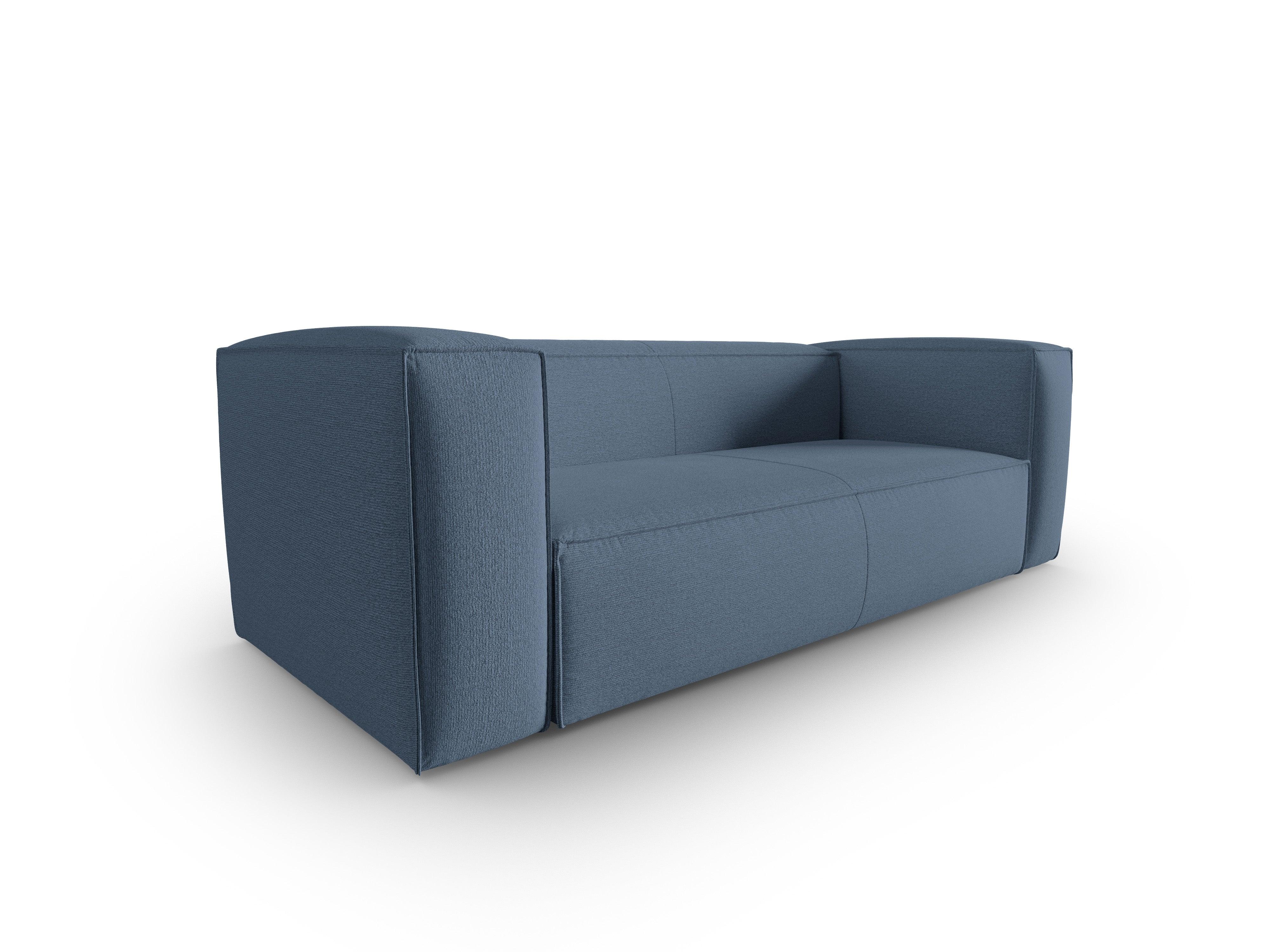 3-seater sofa MACKAY blue boucle