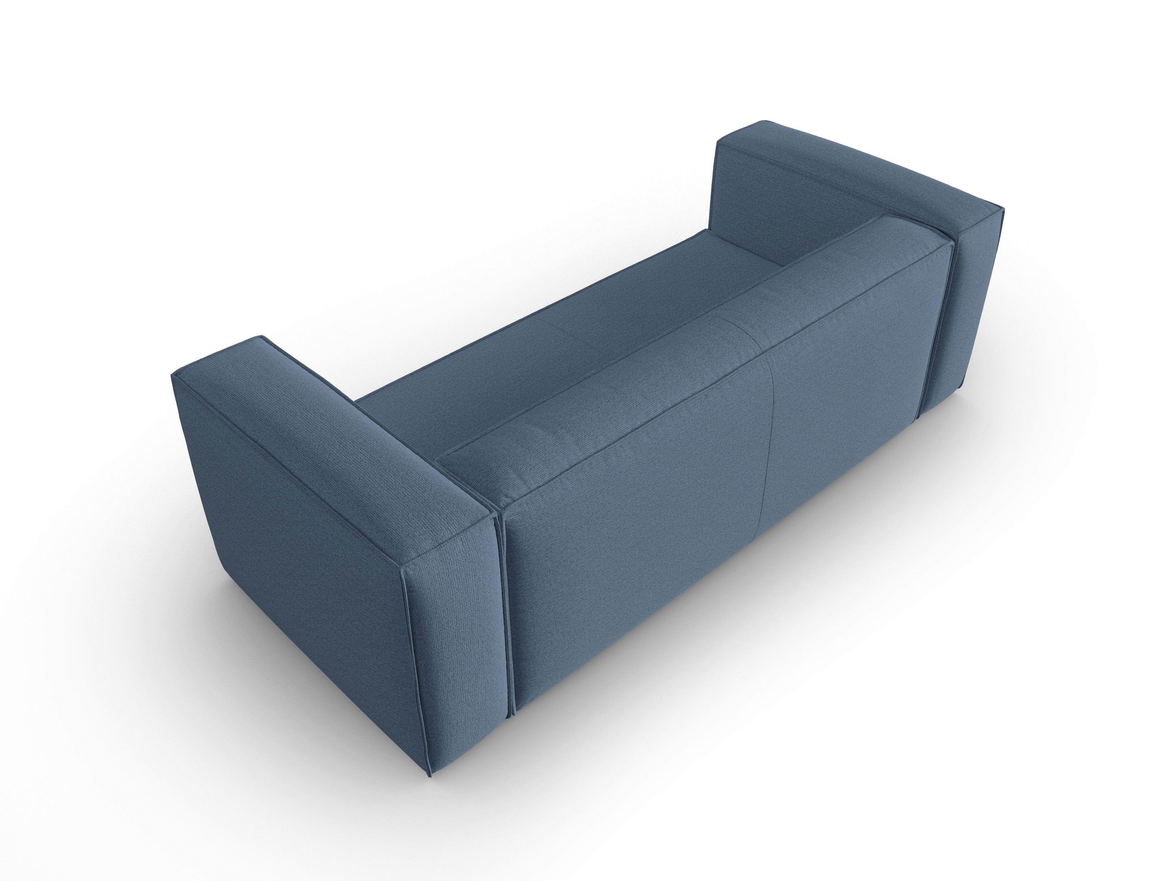 3-seater sofa MACKAY blue boucle