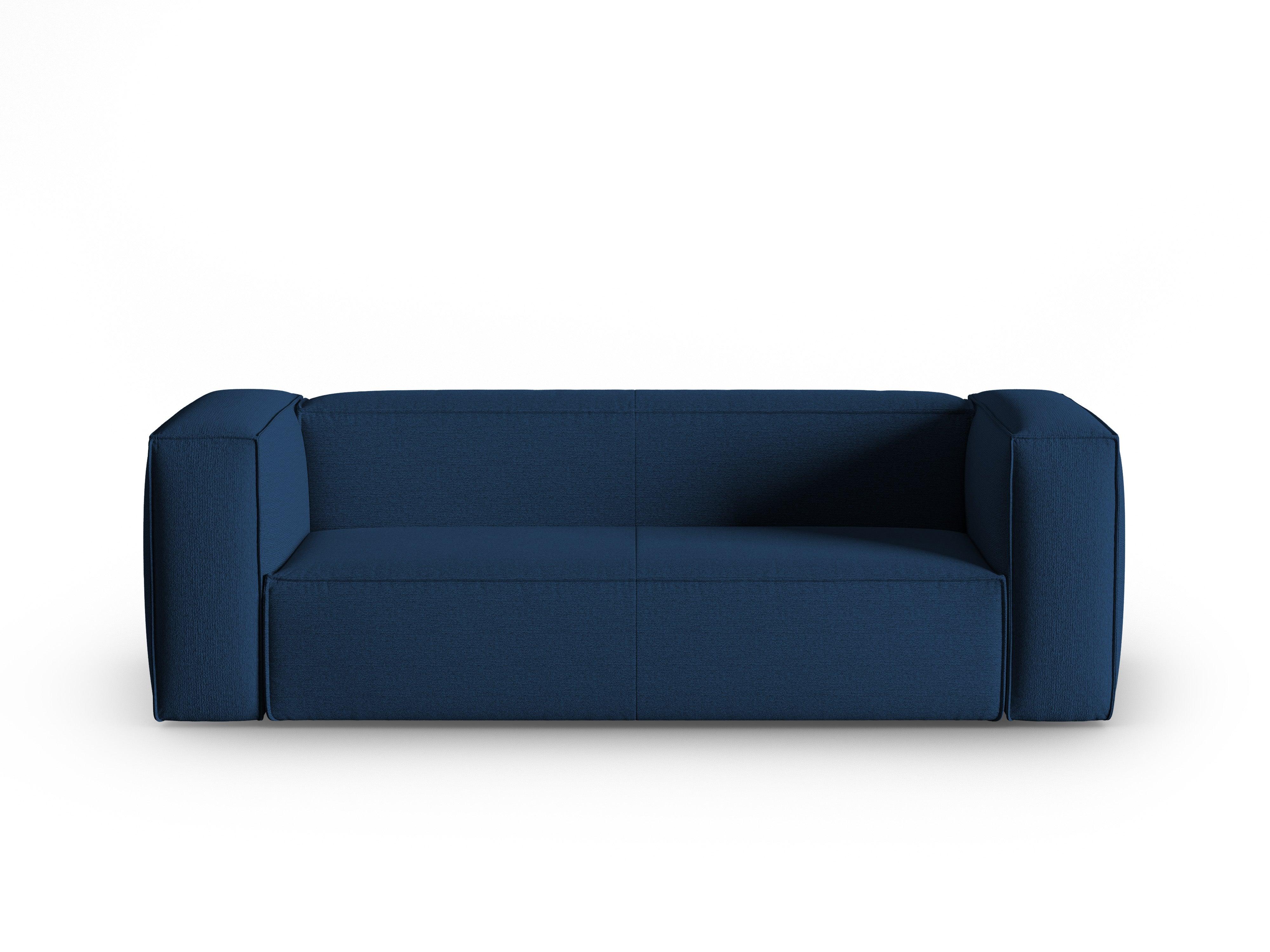 3-seater sofa MACKAY dark blue boucle