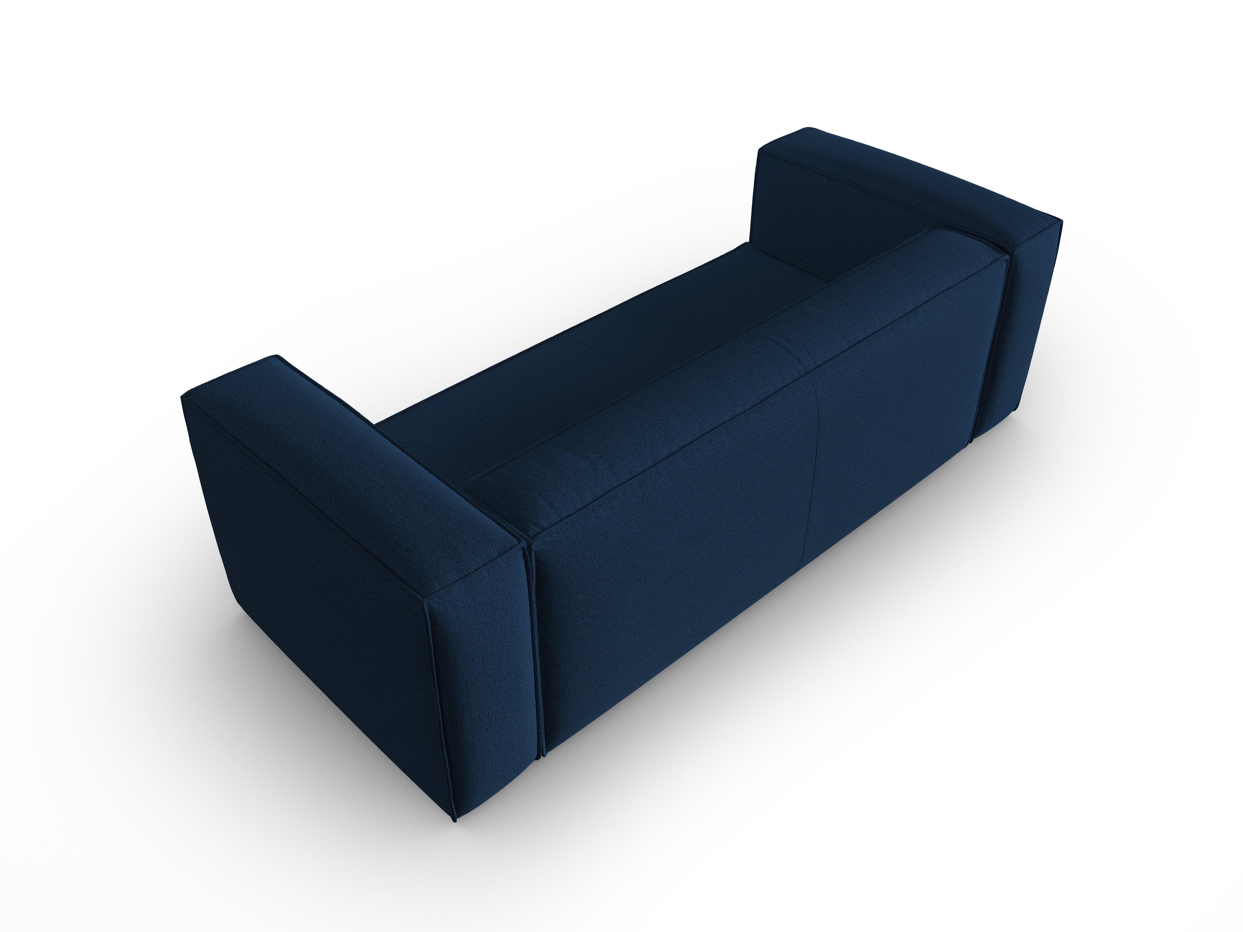 3-seater sofa MACKAY dark blue boucle