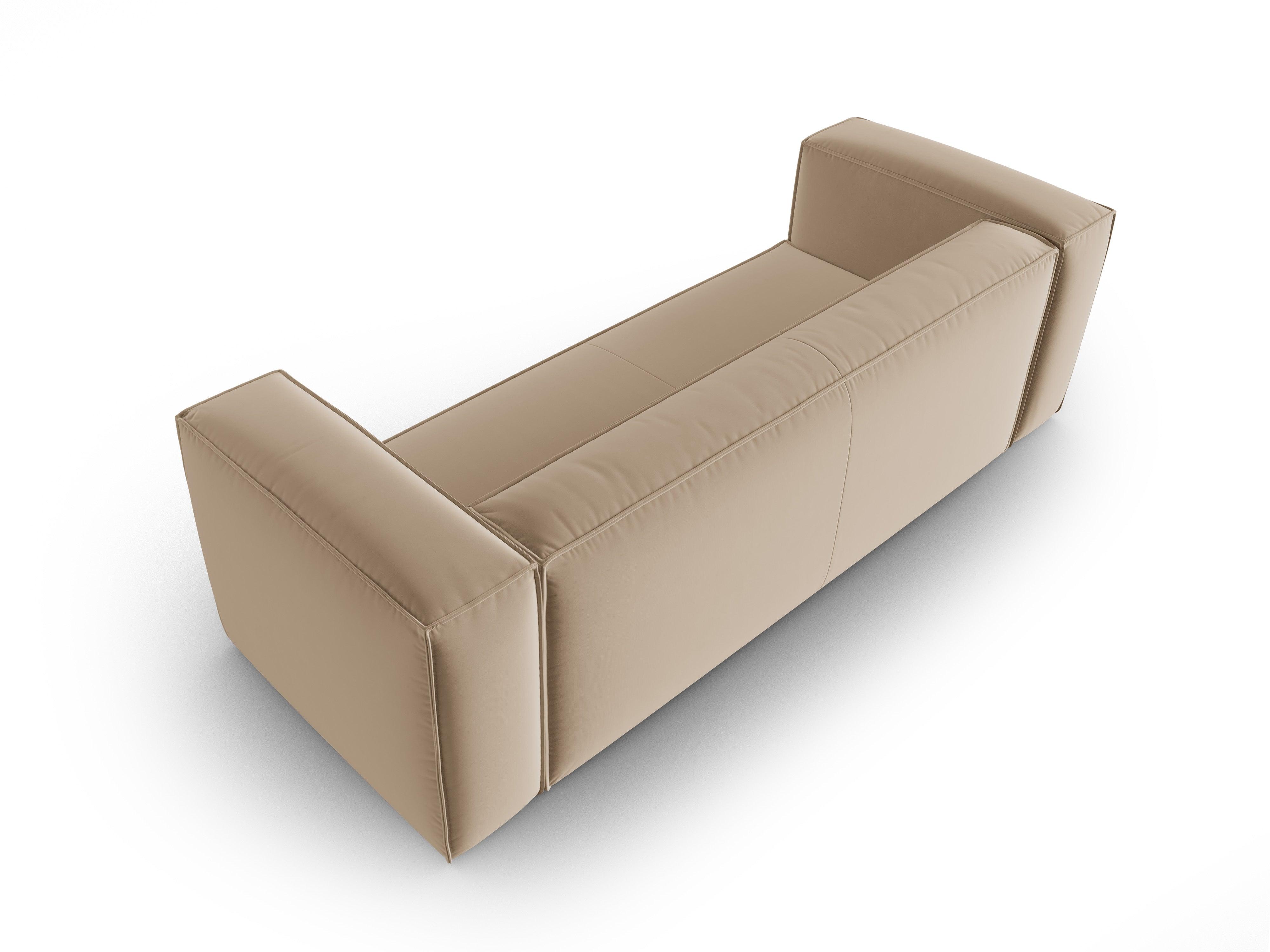 Velvet 4-seater sofa MACKAY sand