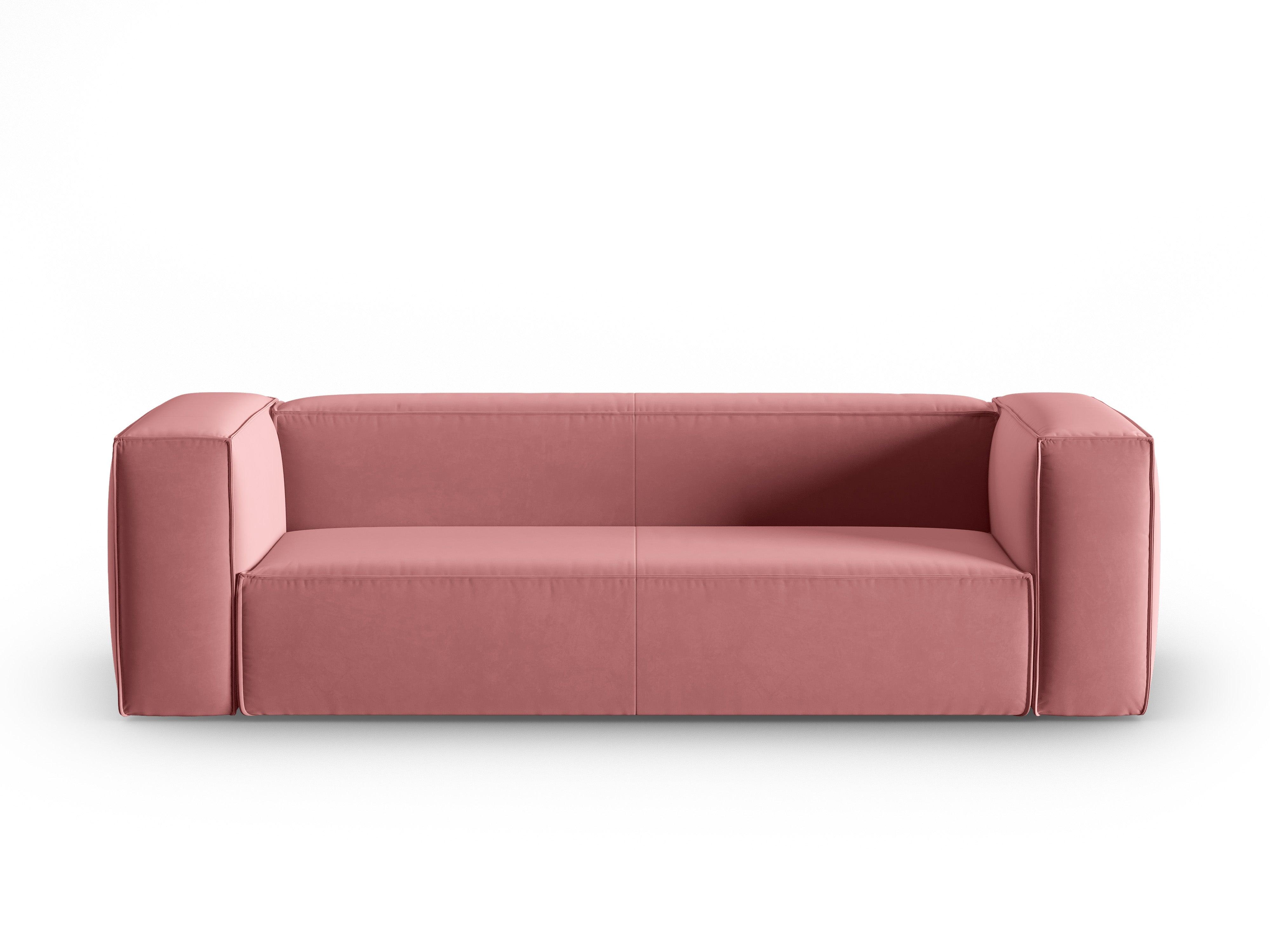 Velvet 4-seater sofa MACKAY salmon