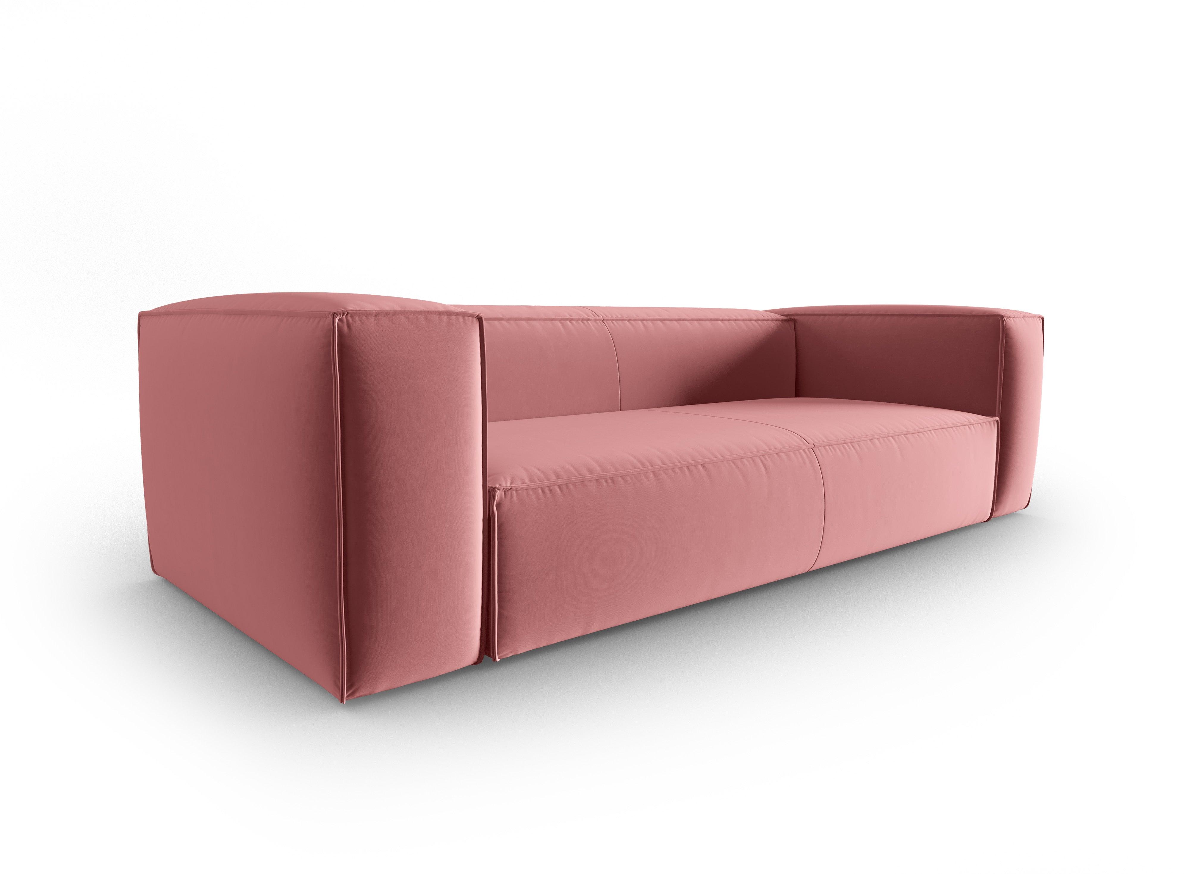 Velvet 4-seater sofa MACKAY salmon