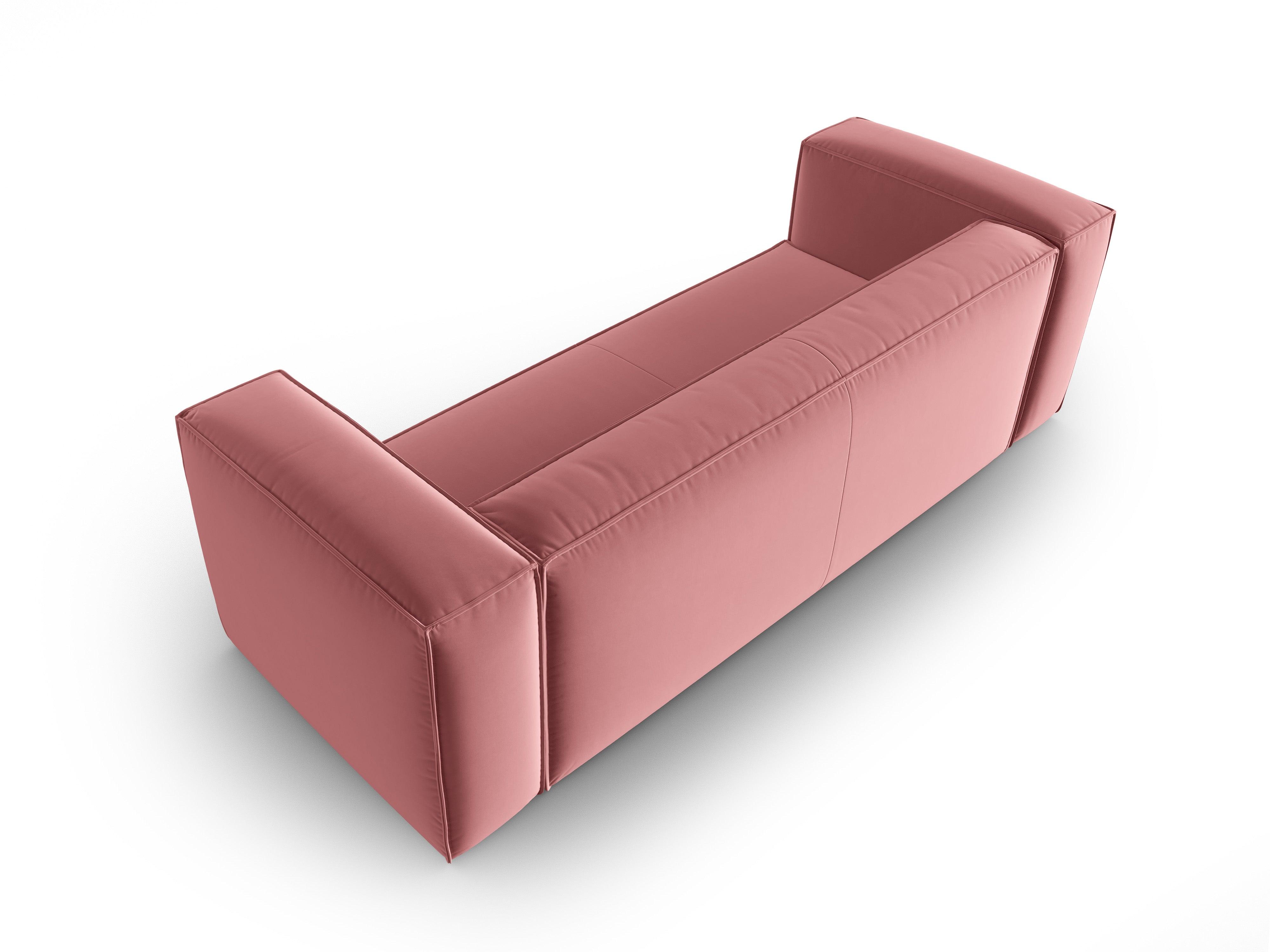 Velvet 4-seater sofa MACKAY salmon