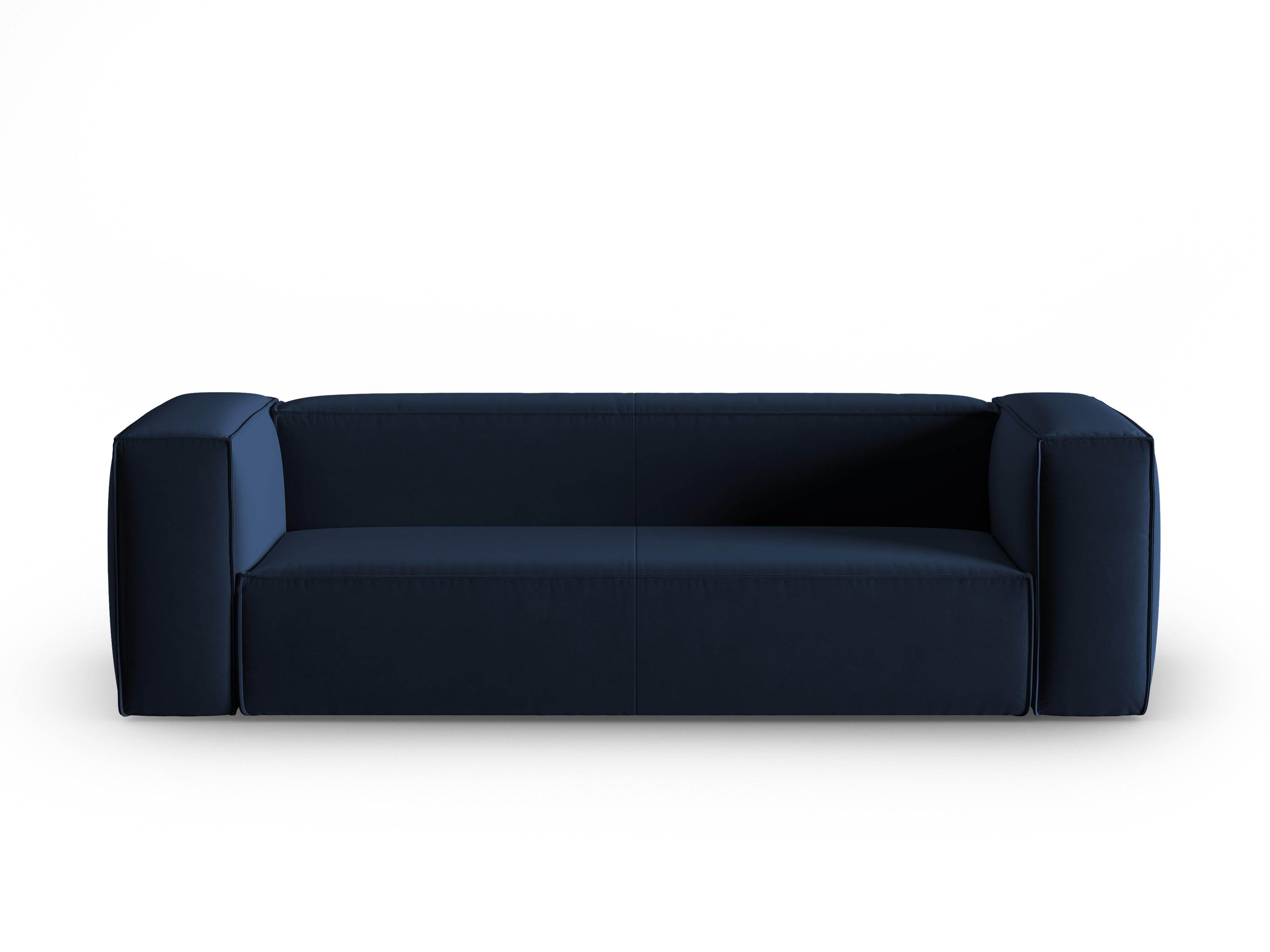 Velvet 4-seater sofa MACKAY royal blue