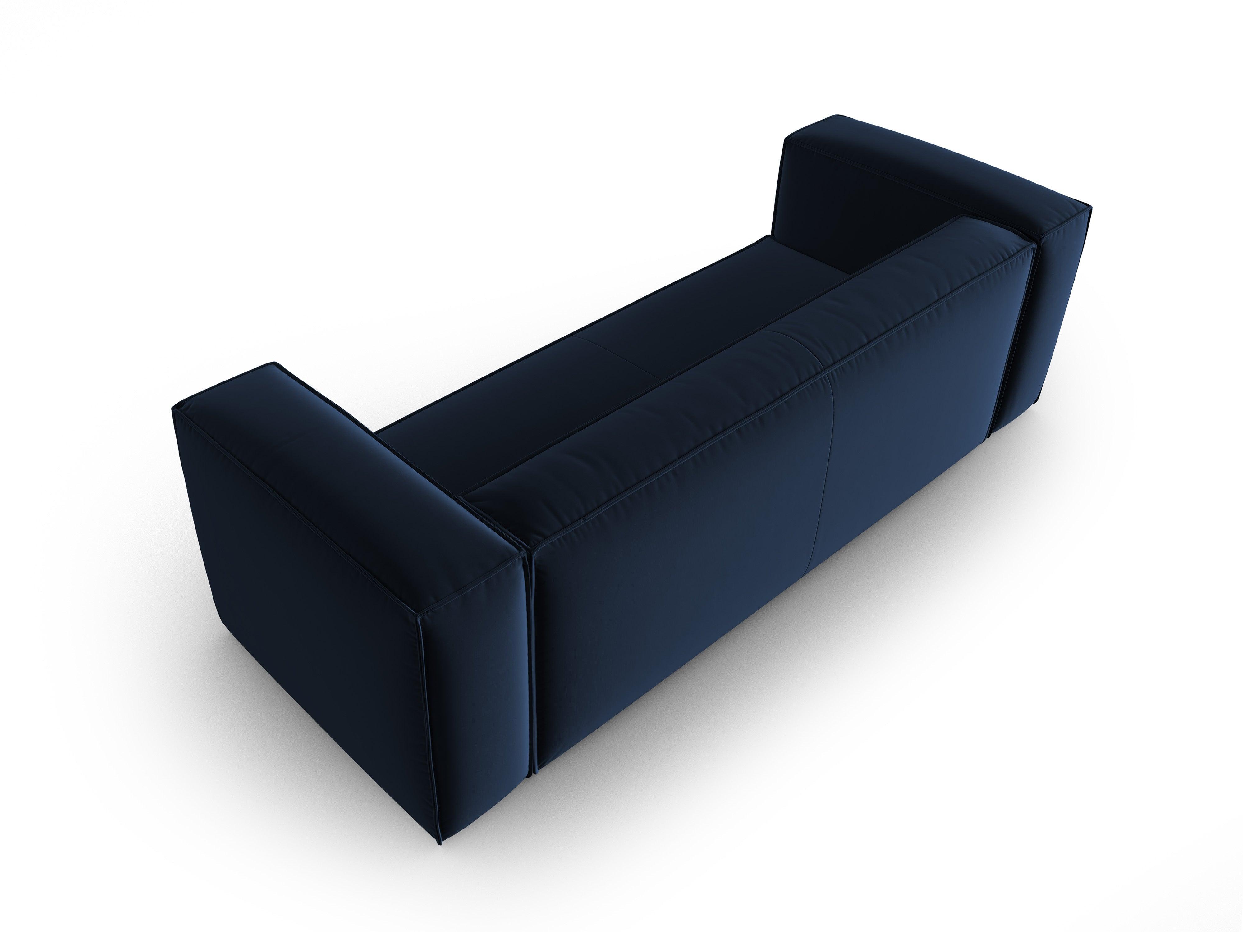 Velvet 4-seater sofa MACKAY royal blue