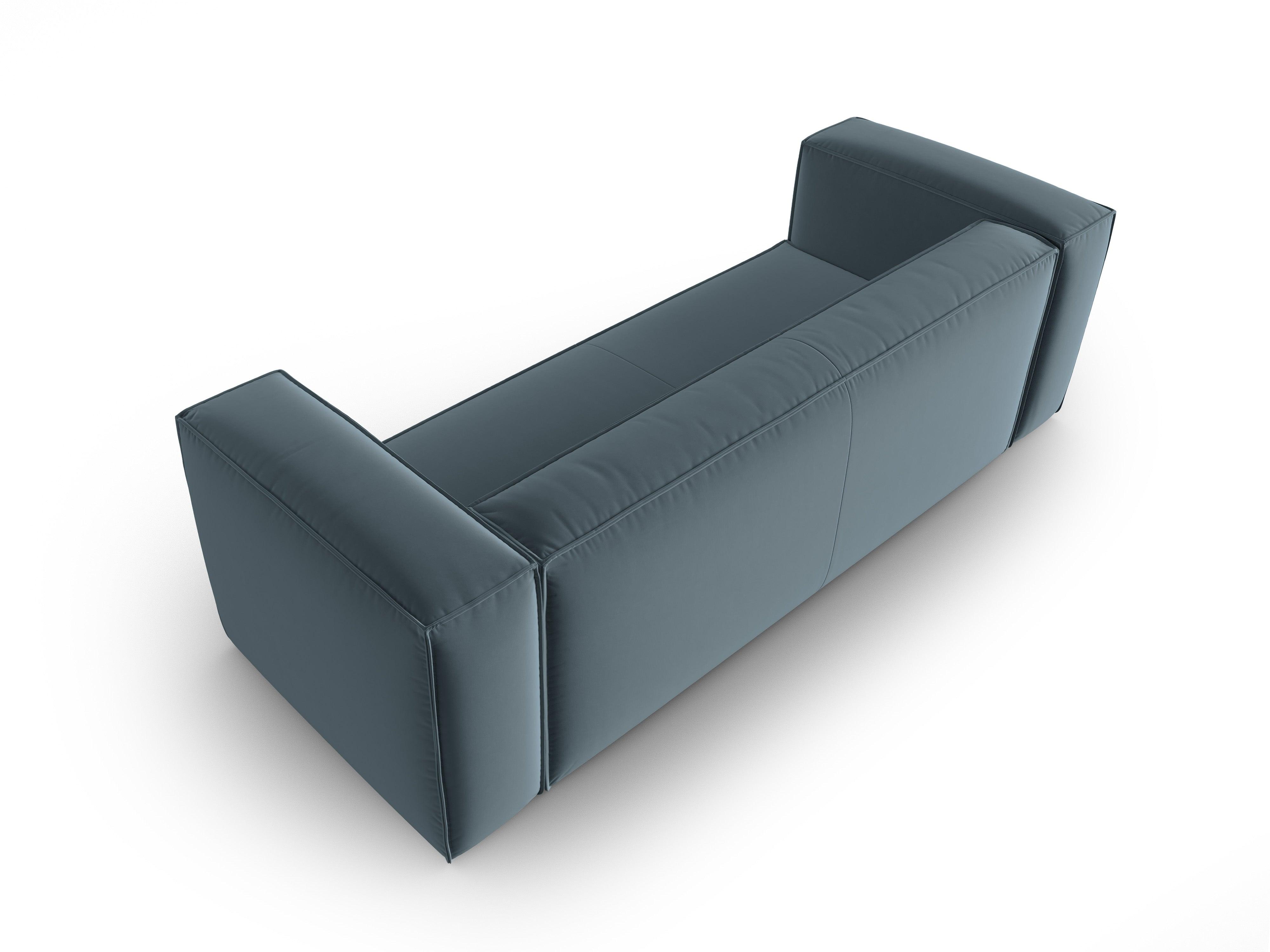 Velvet 4-seater sofa MACKAY blue