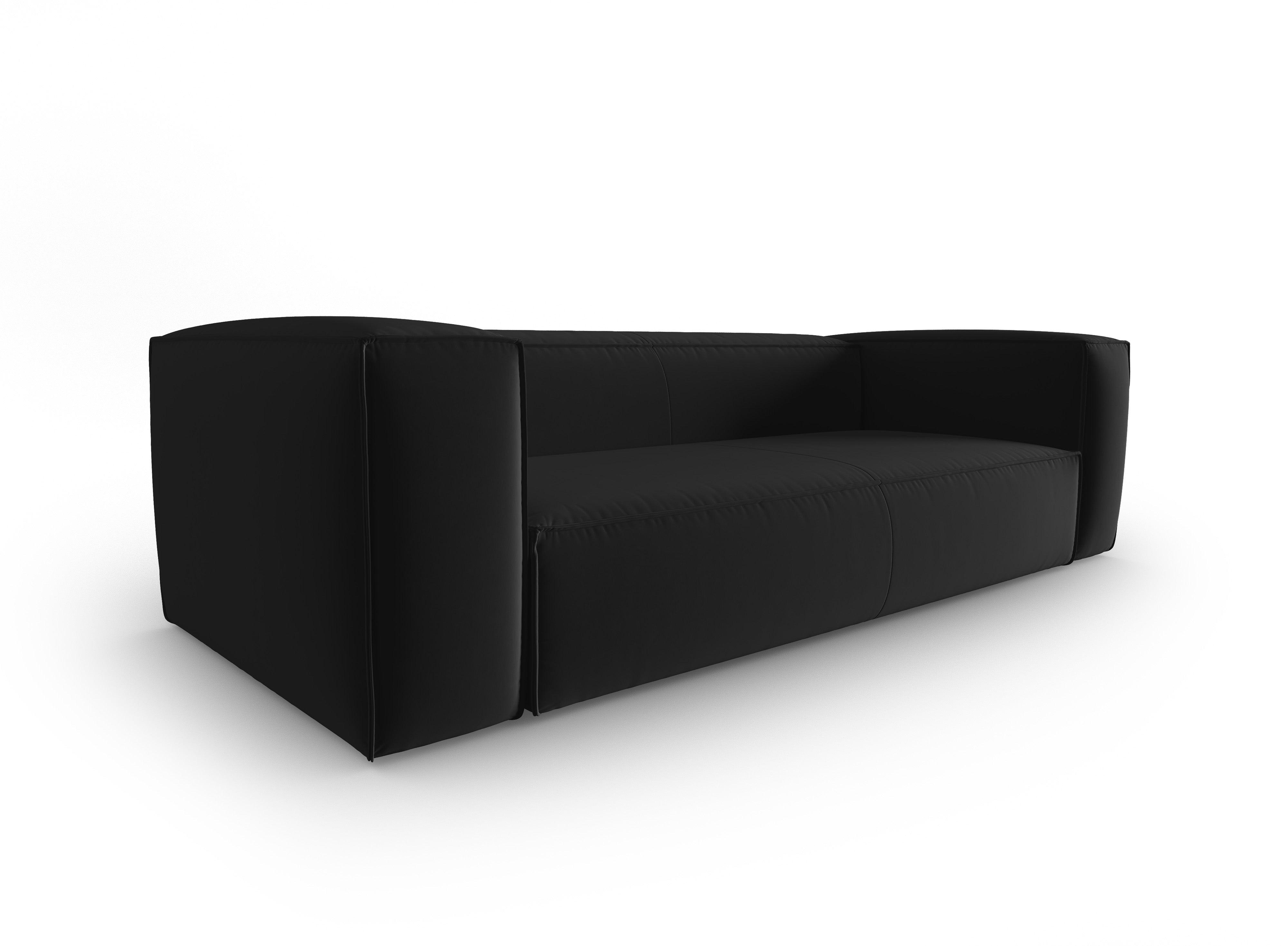 Velvet 4-seater sofa MACKAY black