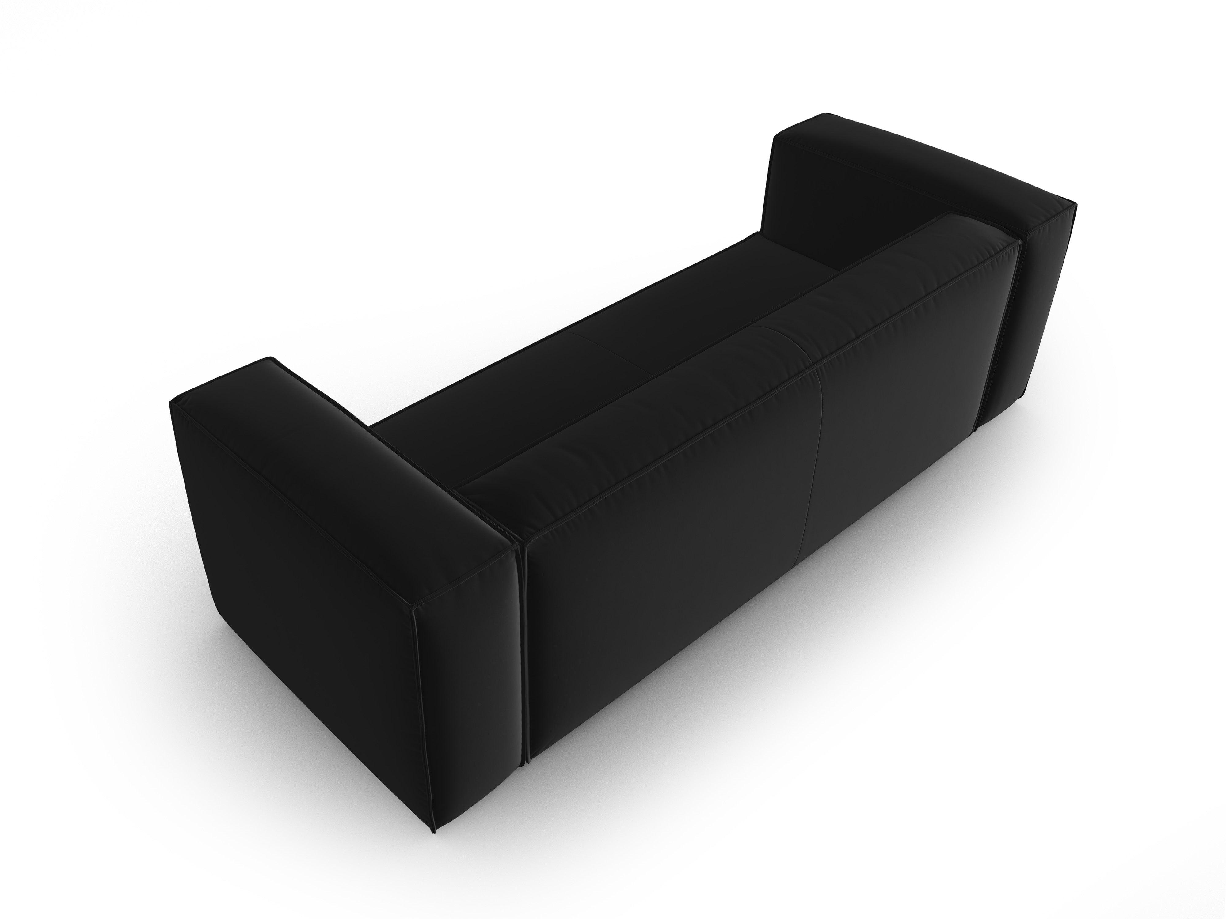 Velvet 4-seater sofa MACKAY black