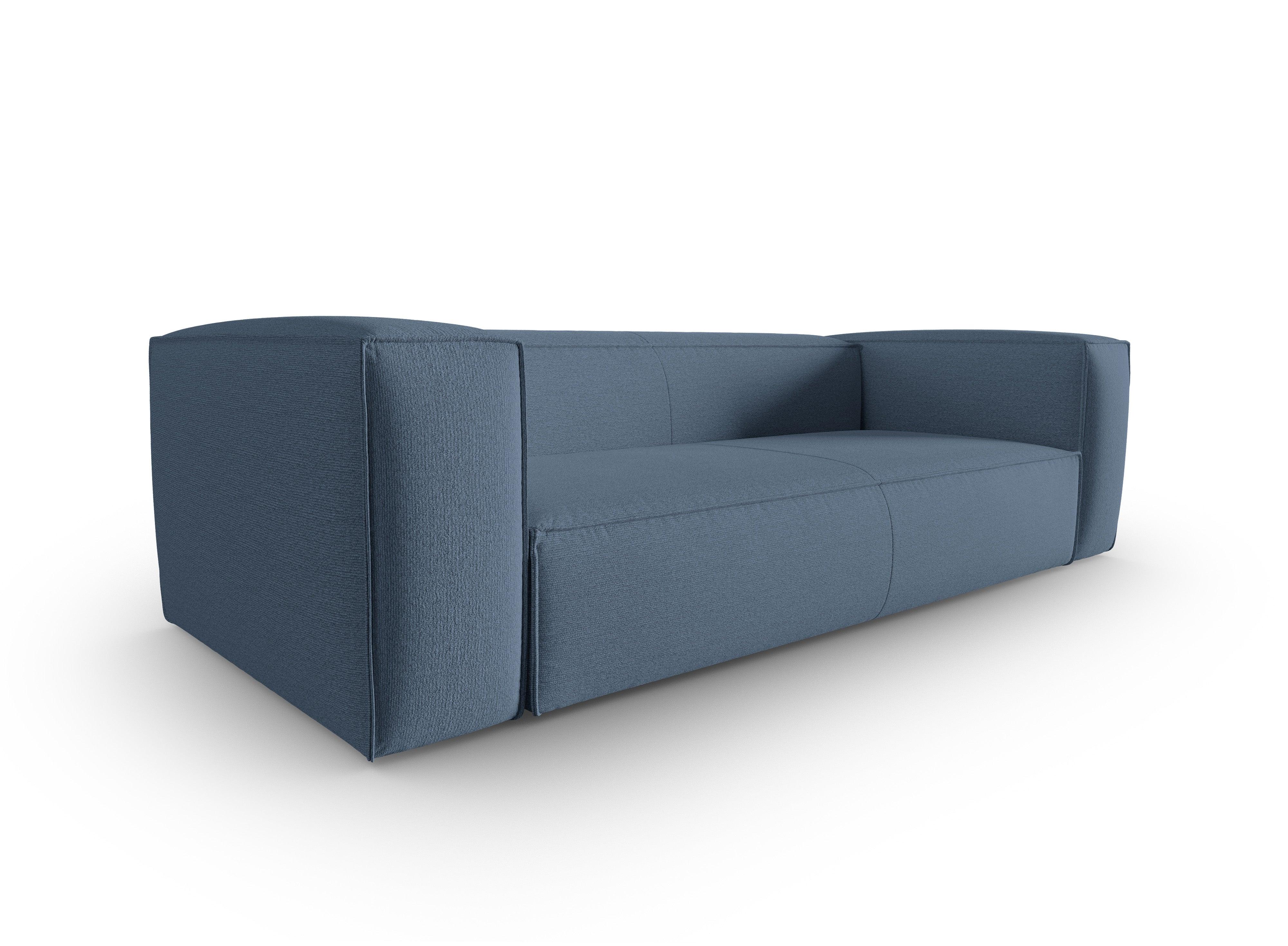 4-seater sofa MACKAY blue boucle