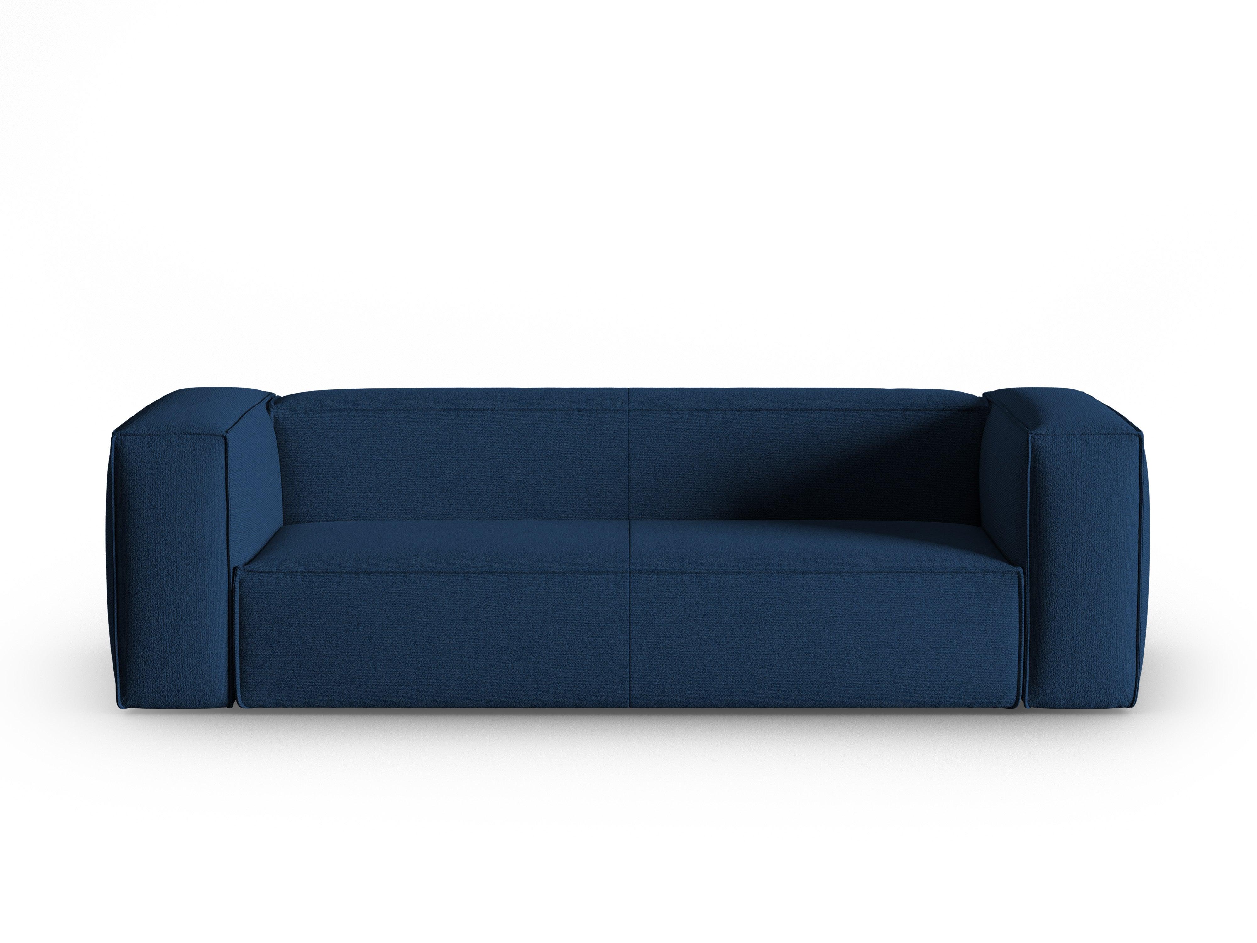 4-seater sofa MACKAY dark blue boucle