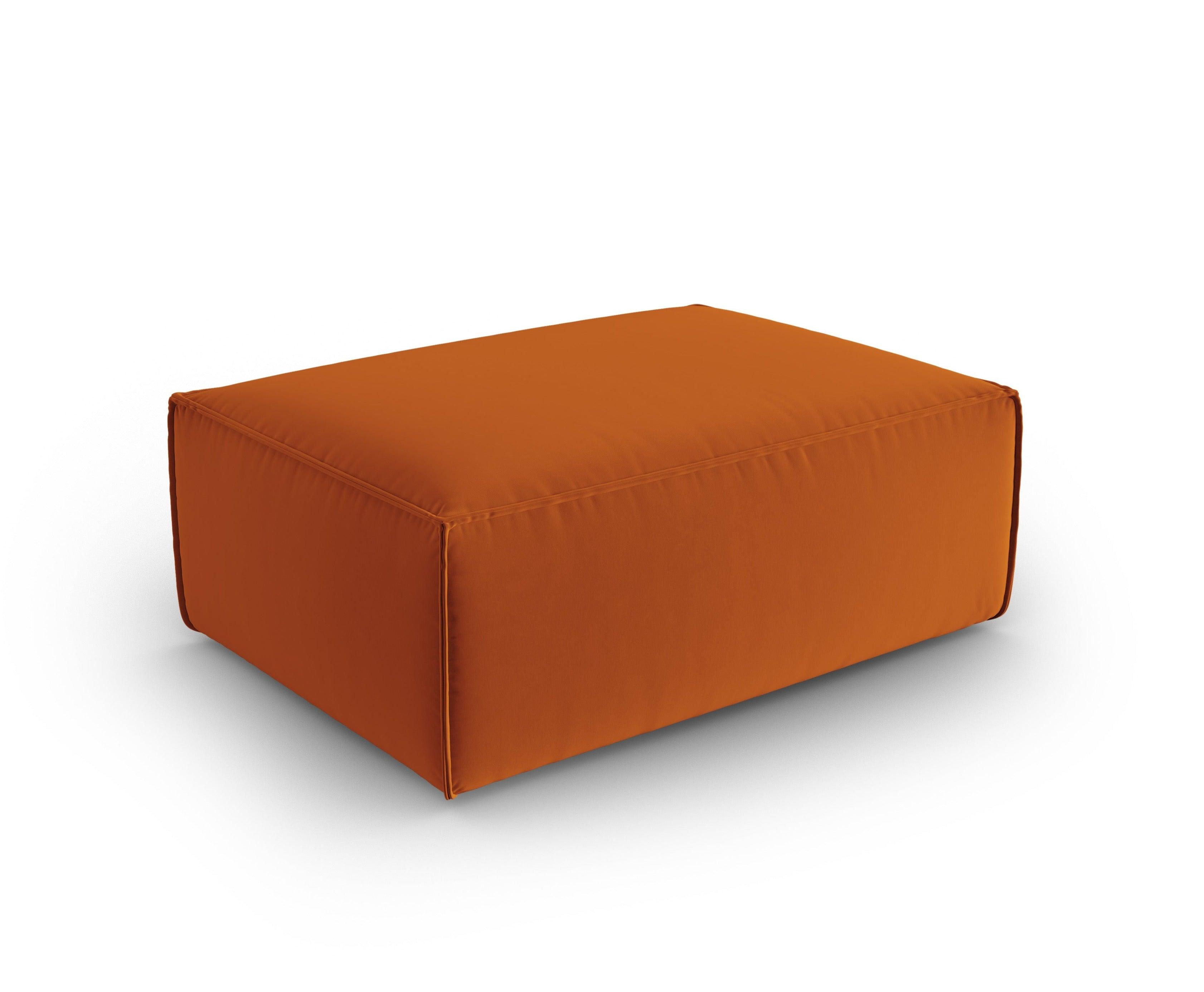 Velvet pouffe MACKAY terracotta