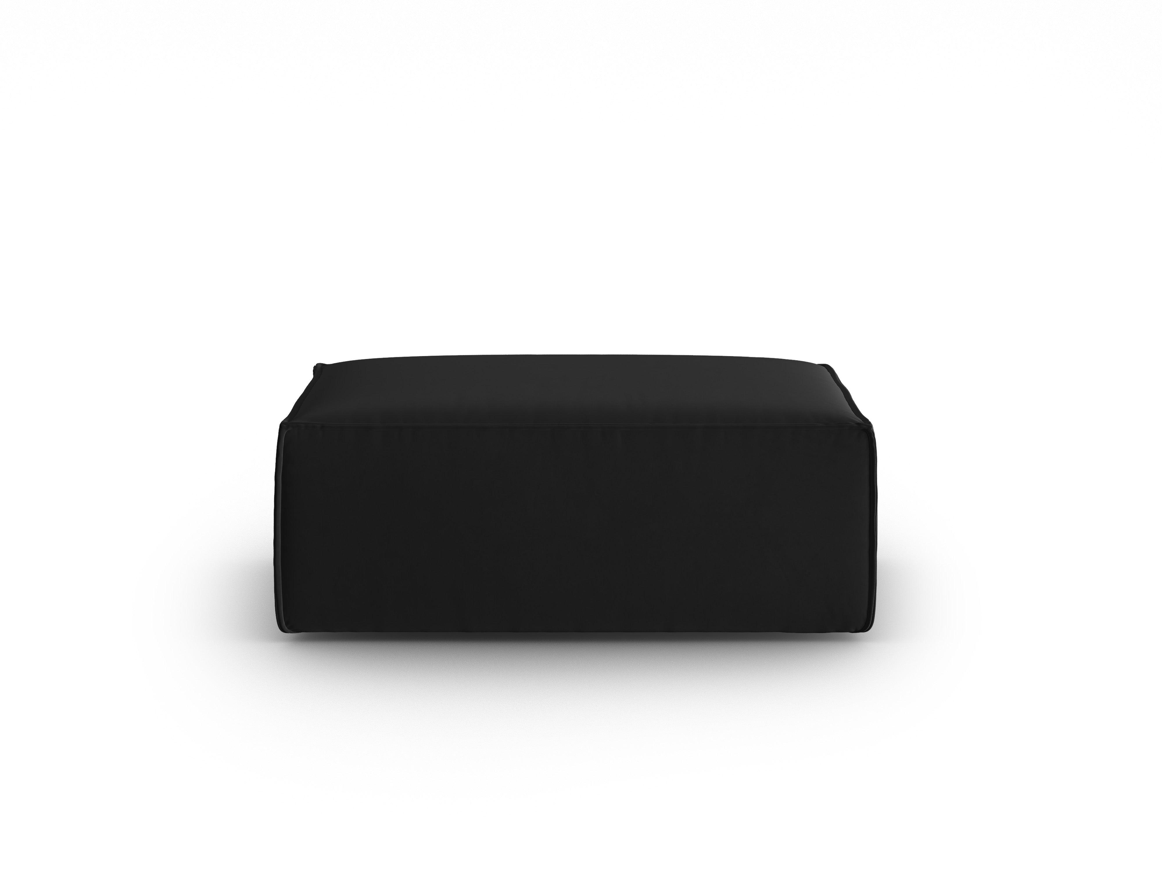 Velvet pouffe MACKAY black