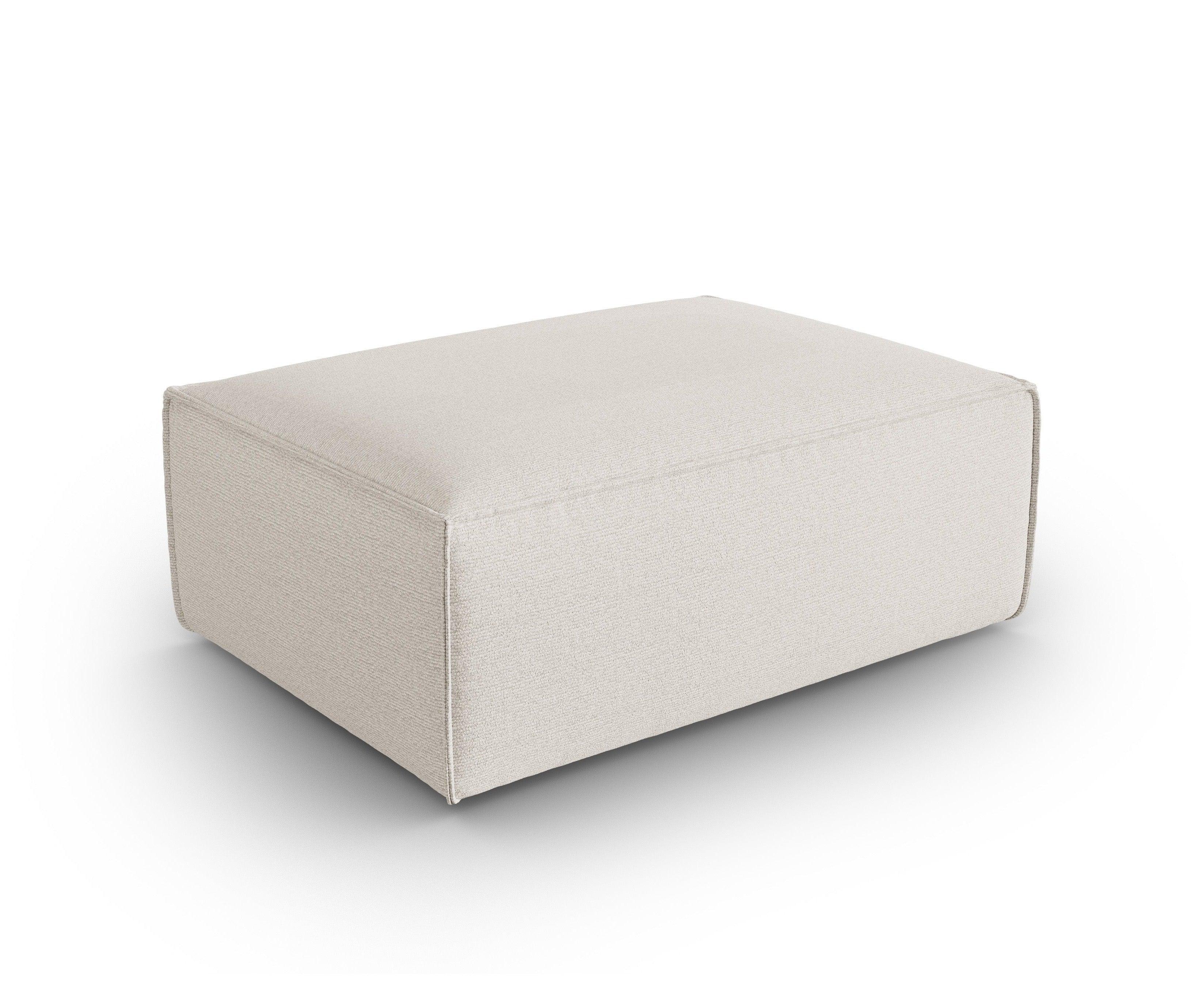 MACKAY pouffe ivory boucle