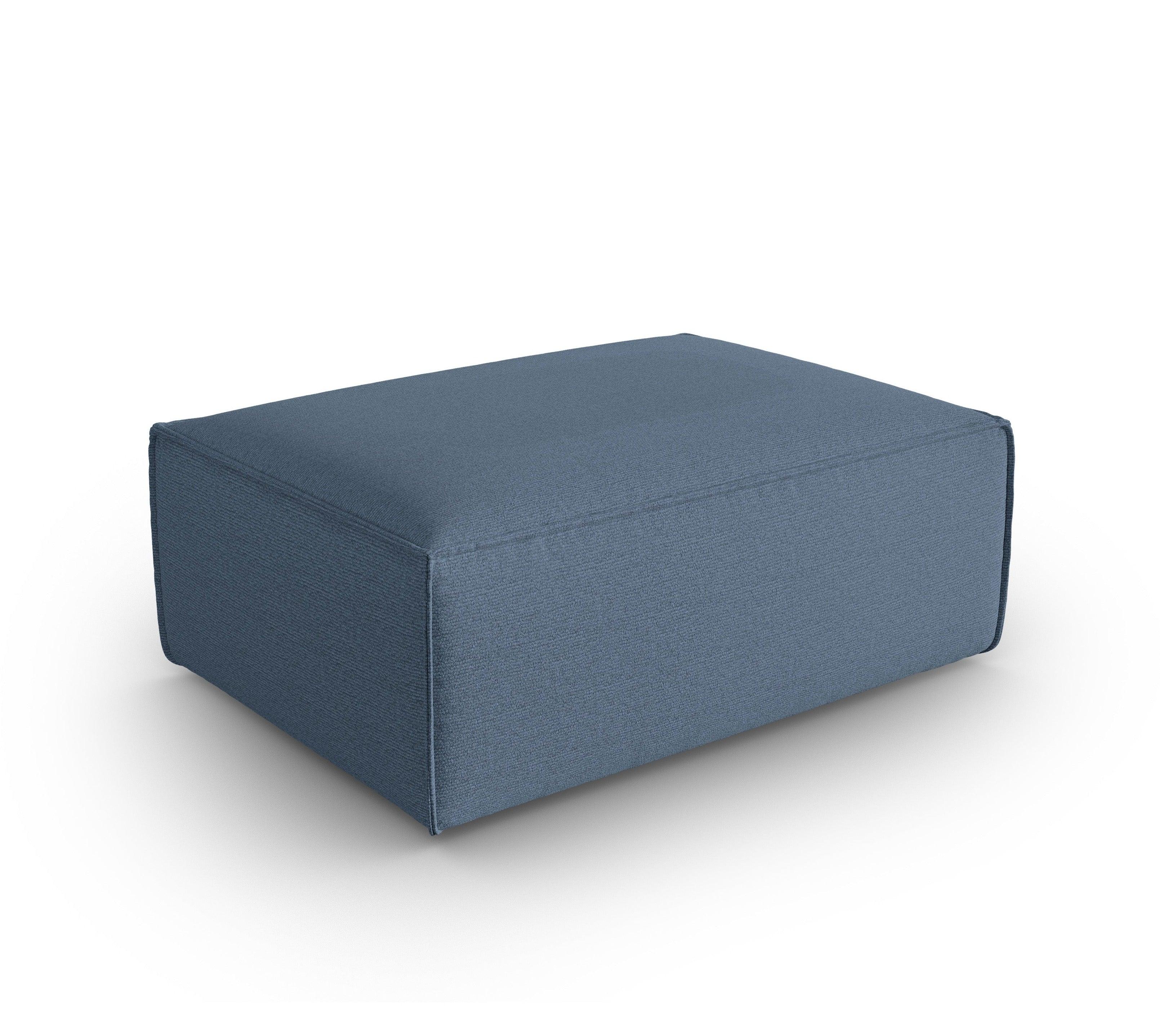 MACKAY pouffe blue boucle