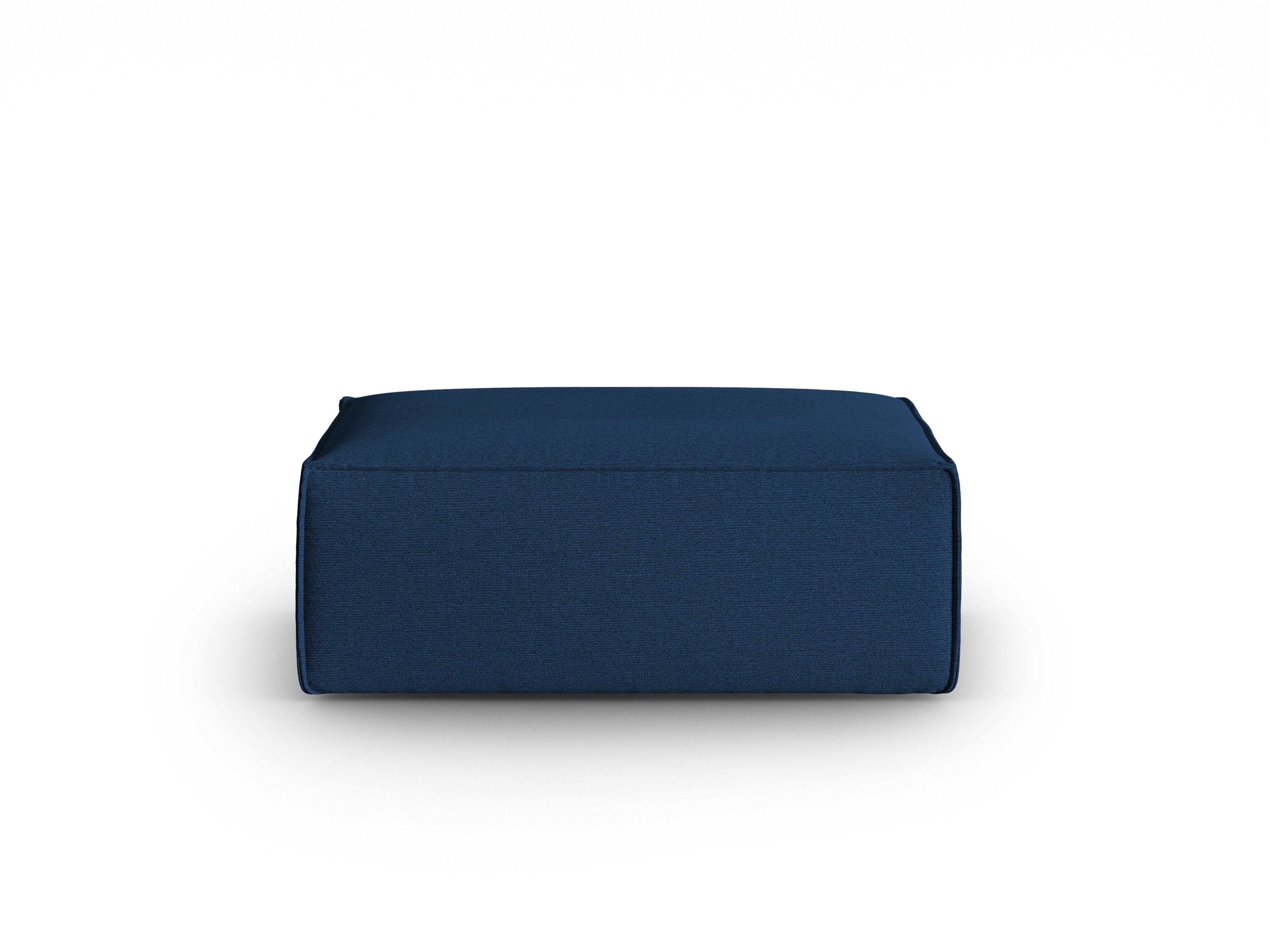 MACKAY pouffe dark blue boucle