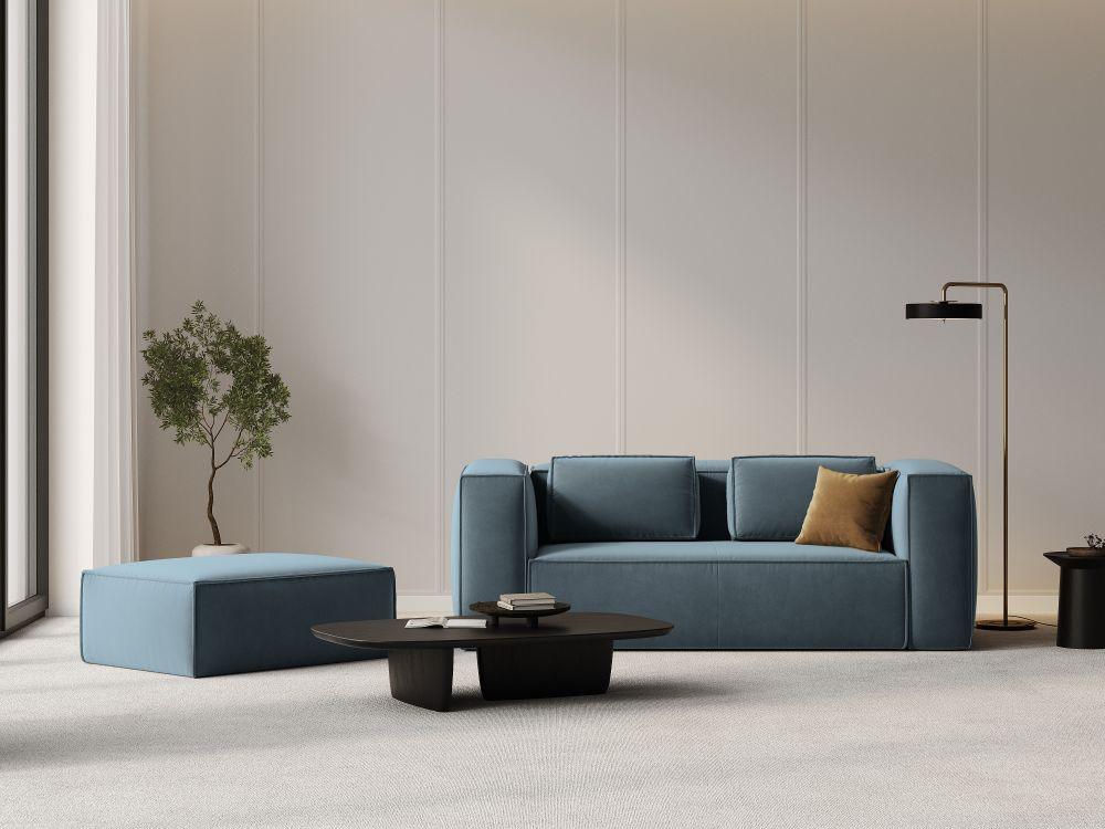 Velvet 2-seater sofa MACKAY blue