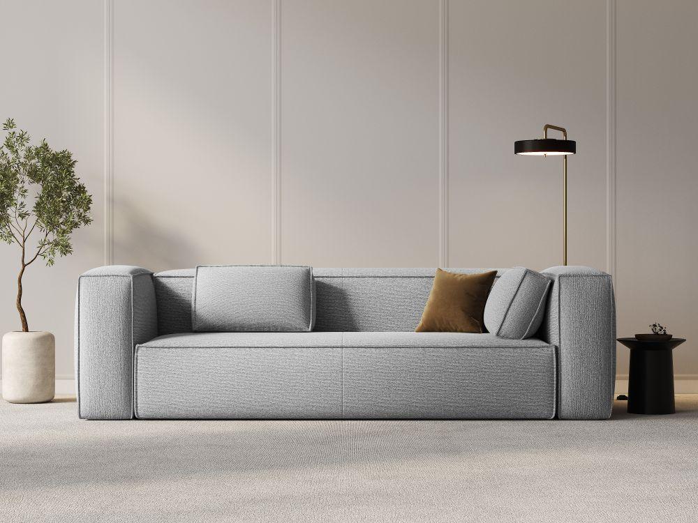 4-seater sofa MACKAY grey boucle