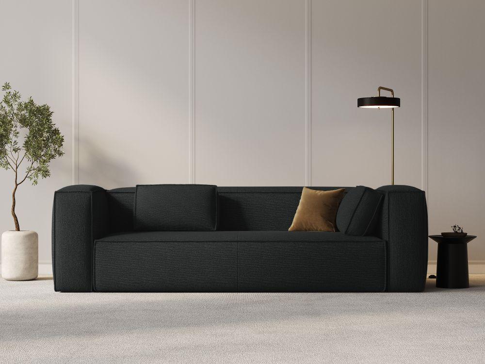 4-seater sofa MACKAY anthracite boucle