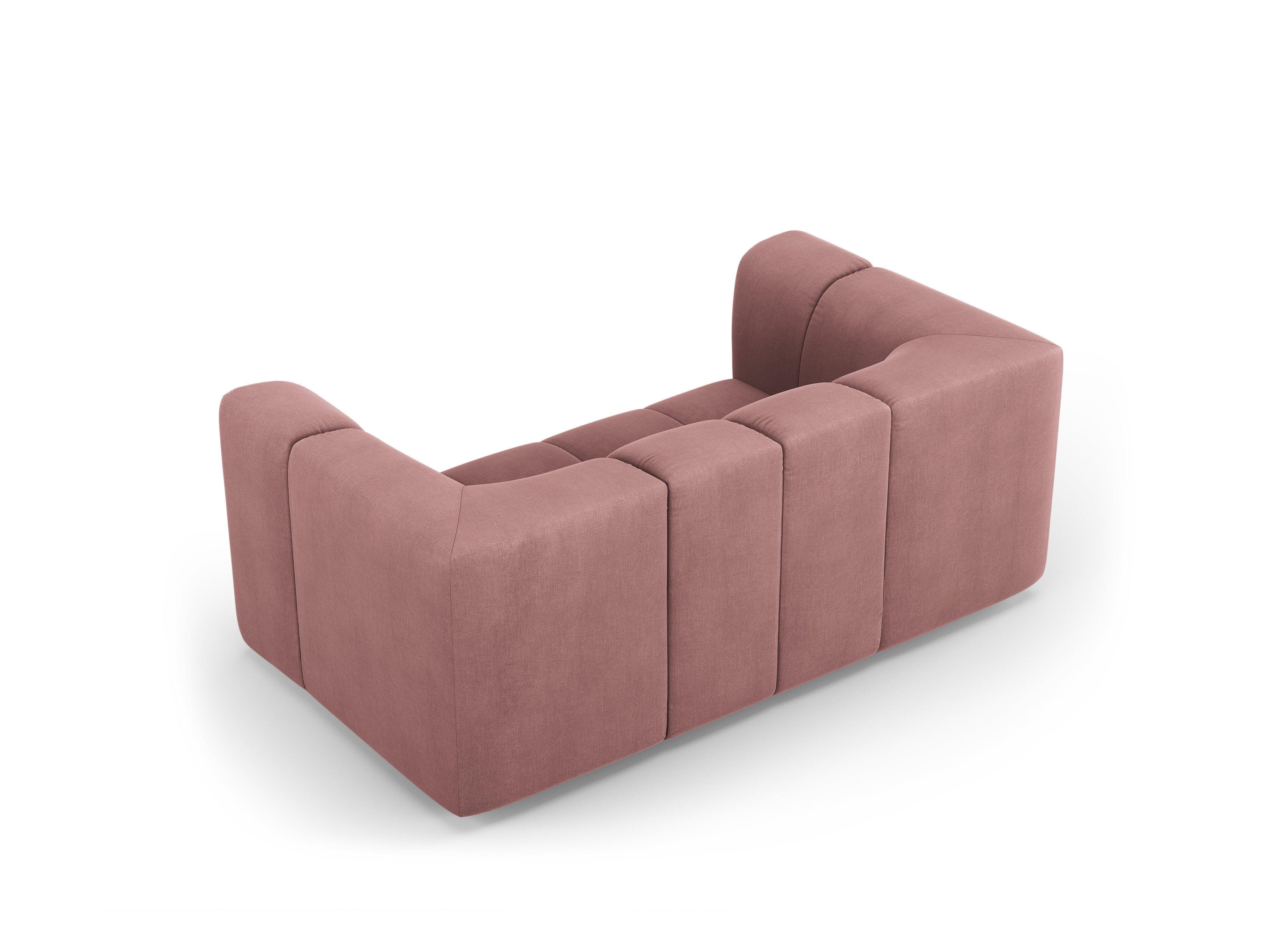 Sofa 2-seater FRANCESCA pink chenille Milo Casa Eye on Design