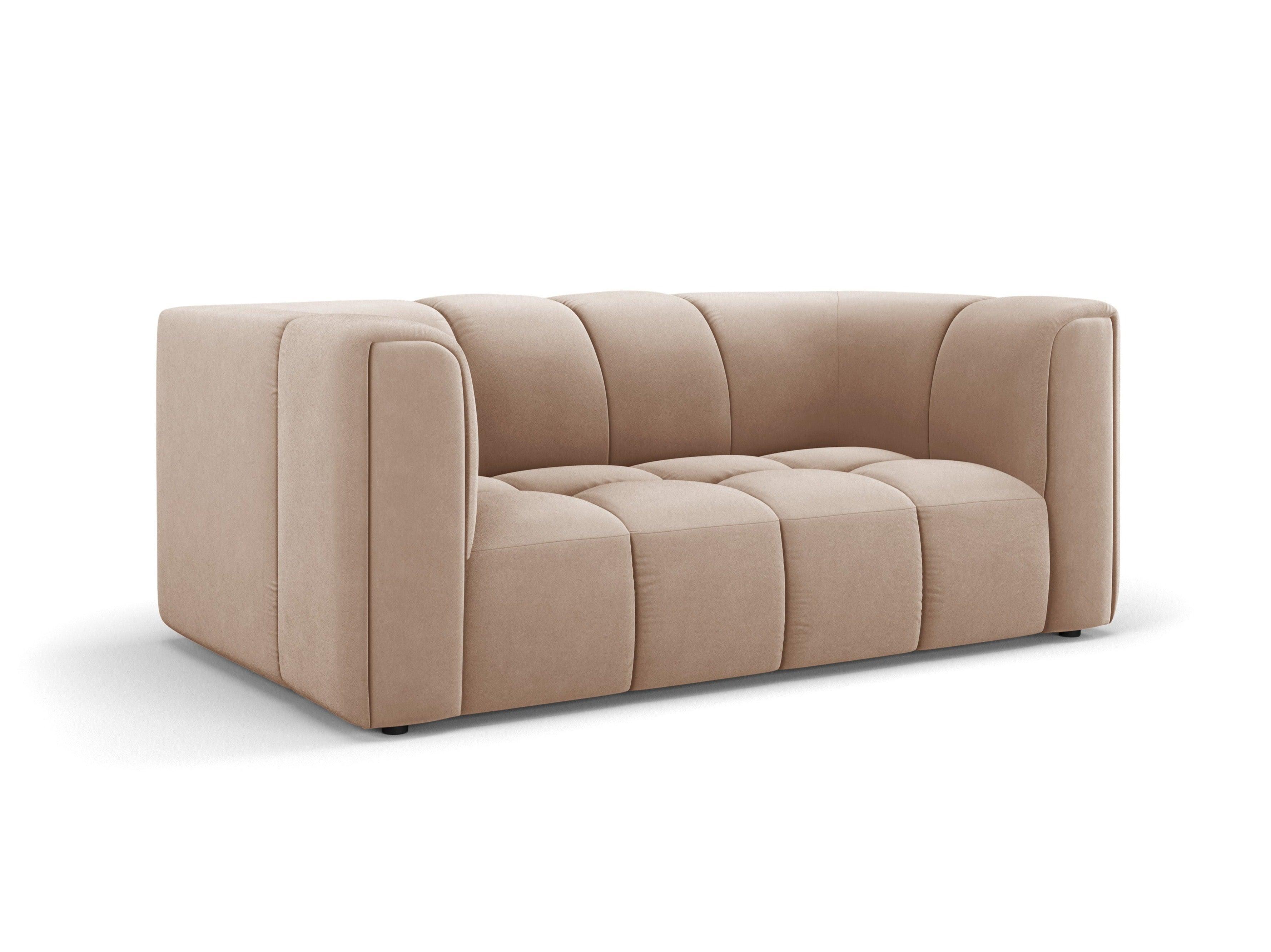 Velvet 2-seater sofa FRANCESCA beige Milo Casa Eye on Design