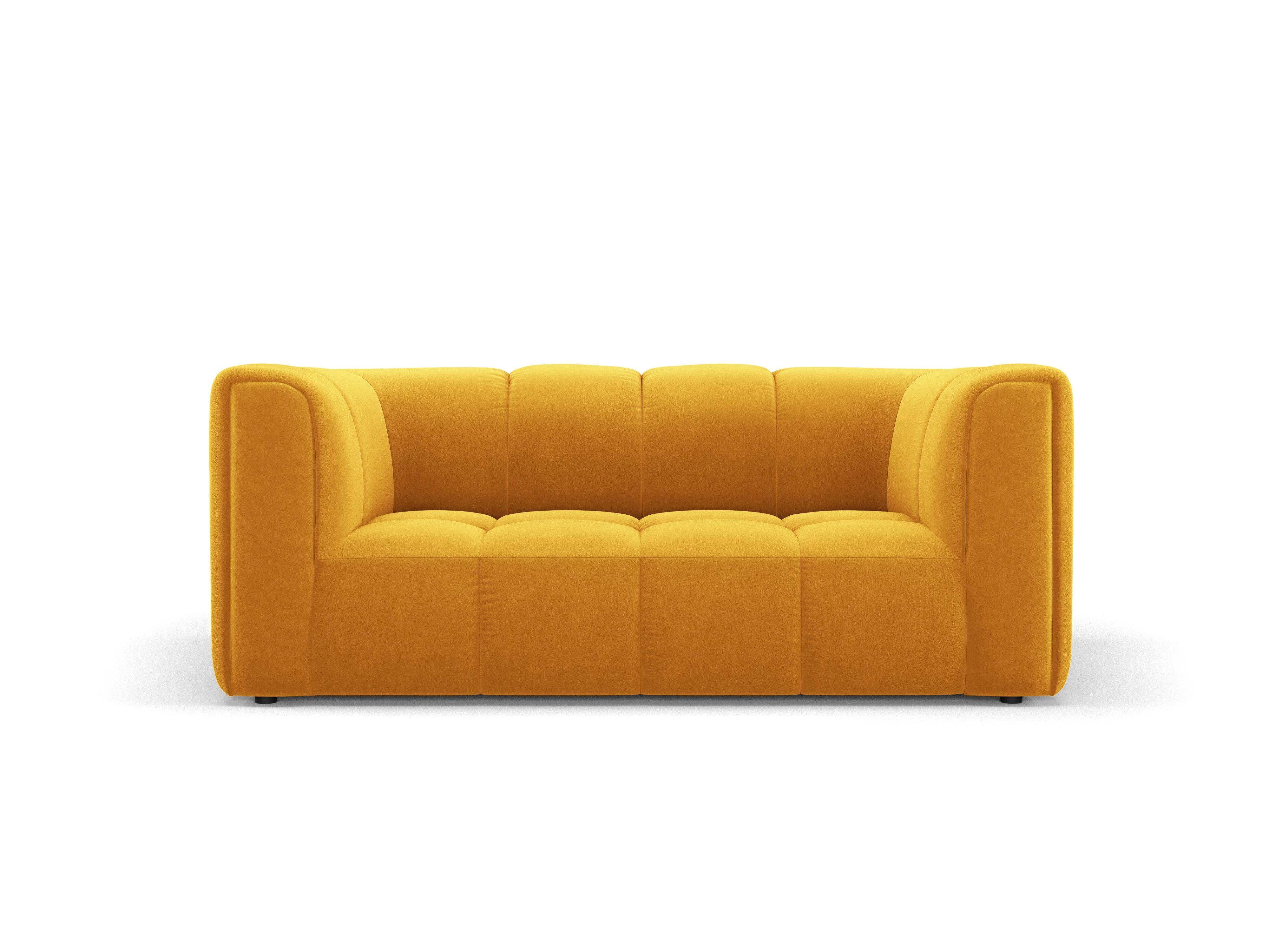 Velvet 2-seater sofa FRANCESCA yellow Milo Casa Eye on Design