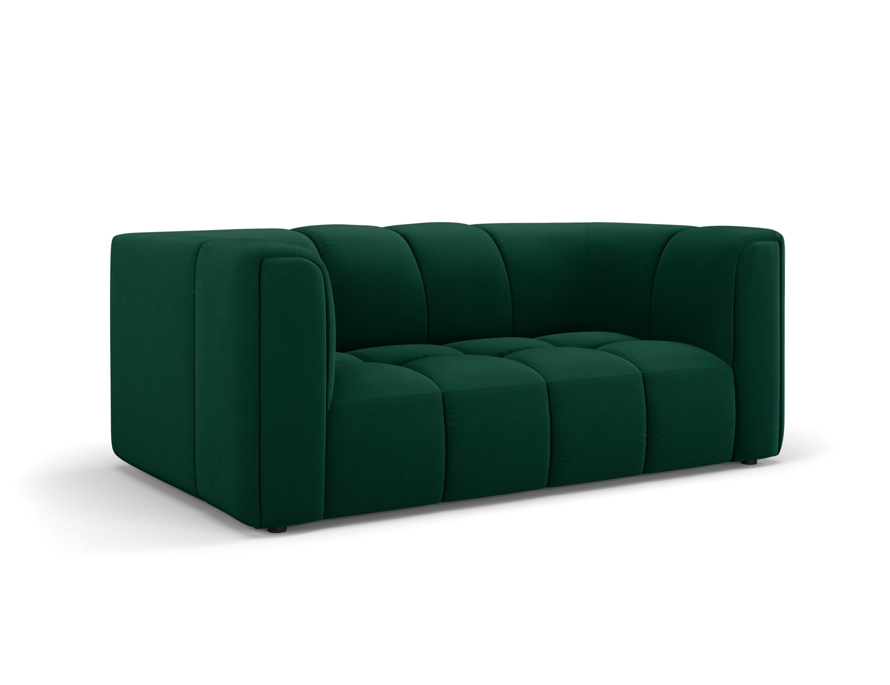 Velvet 2 seater sofa FRANCESCA bottle green Milo Casa Eye on Design