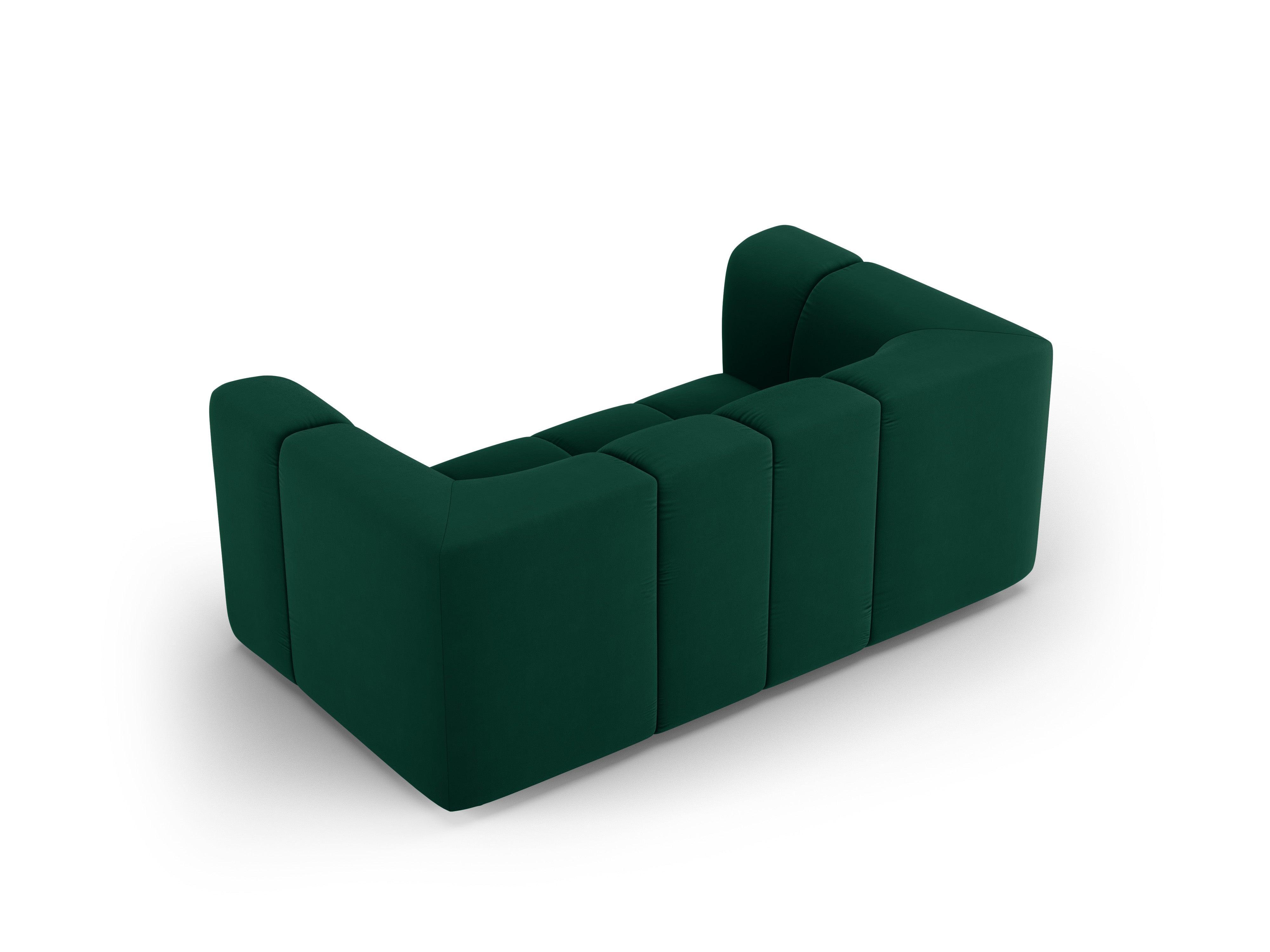 Velvet 2-seater sofa FRANCESCA bottled green Milo Casa Eye on Design