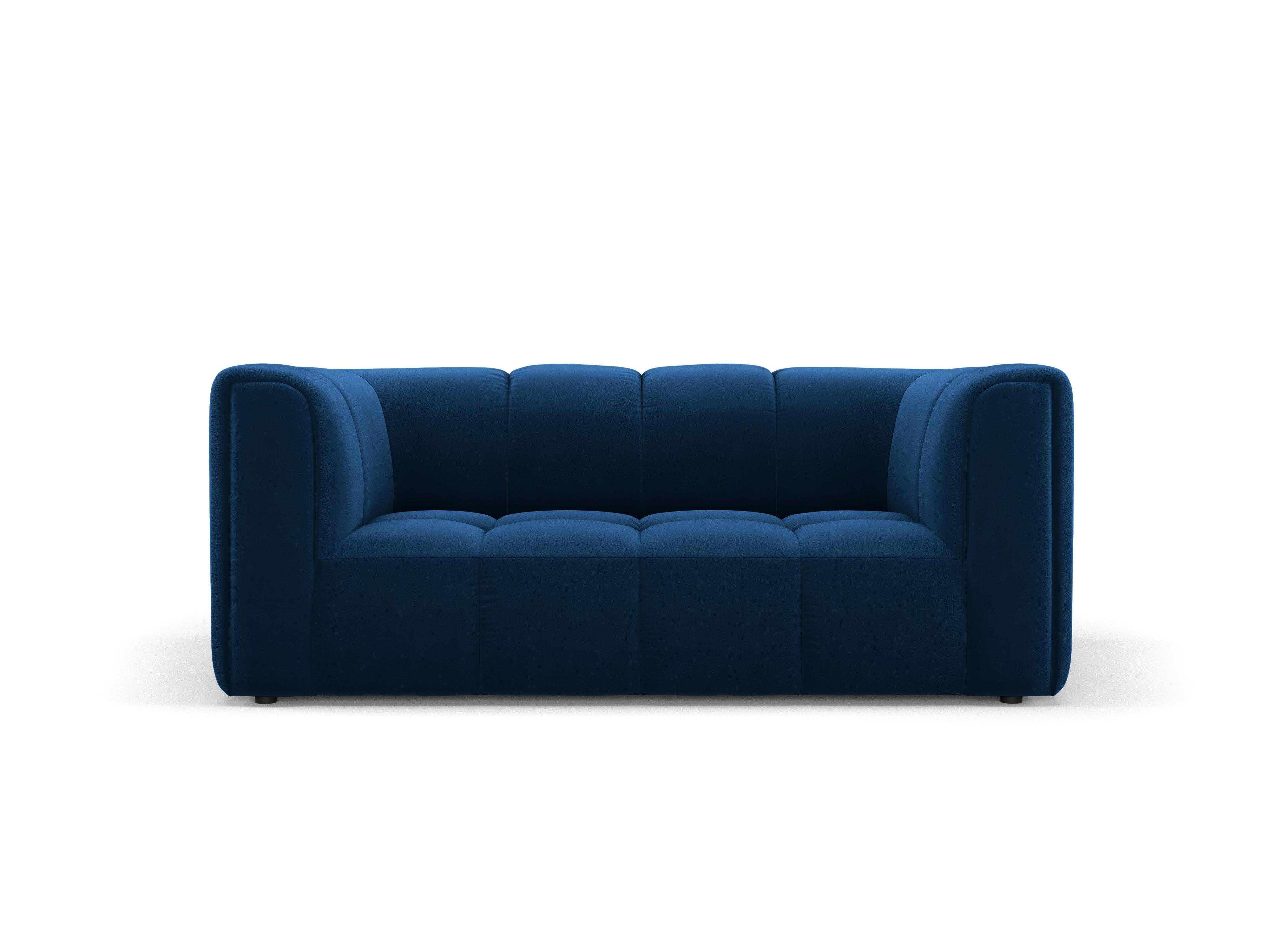 Velvet 2-seater sofa FRANCESCA royal blue Milo Casa Eye on Design