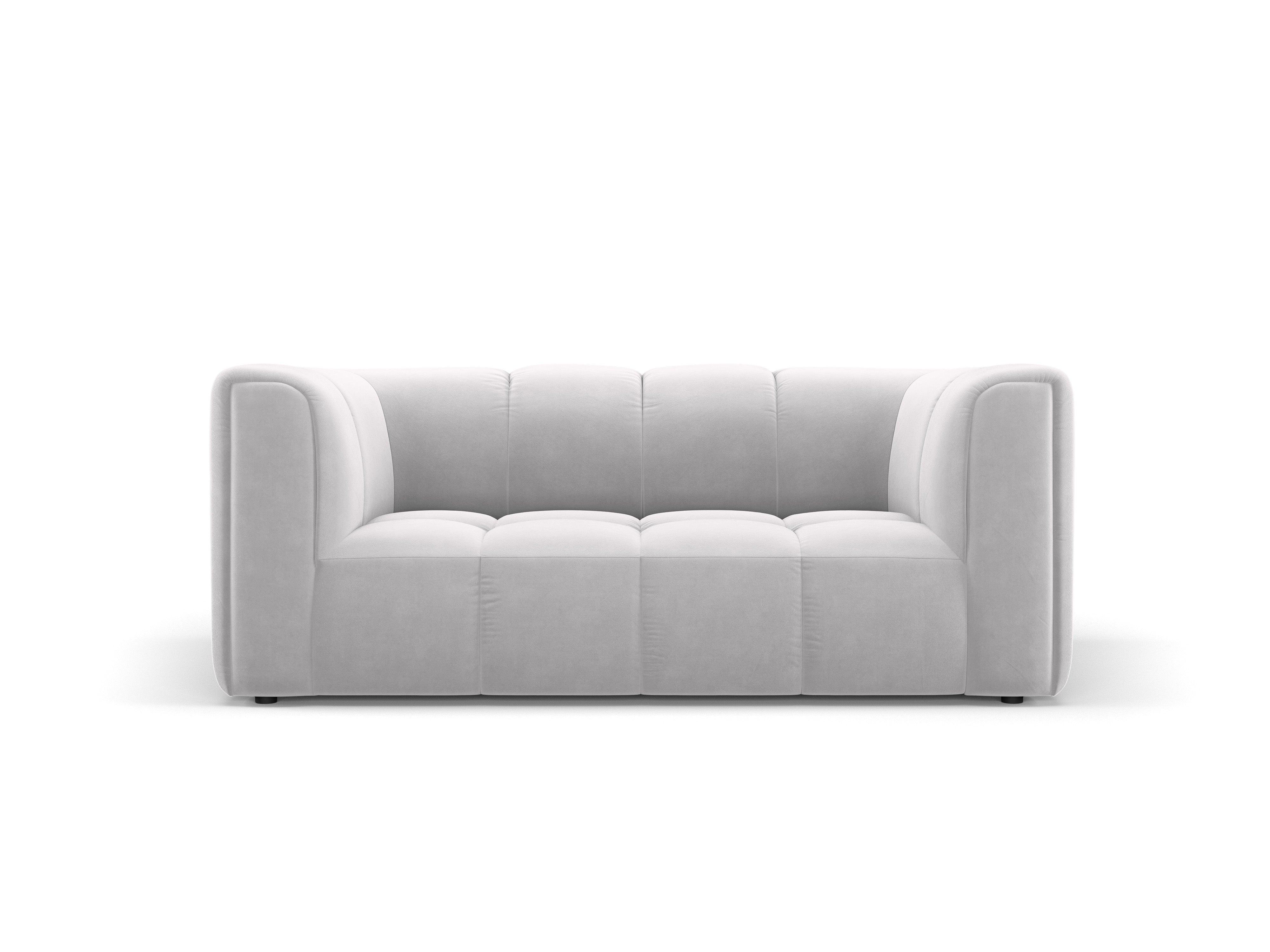 Velvet 2-seater sofa FRANCESCA silver Milo Casa Eye on Design