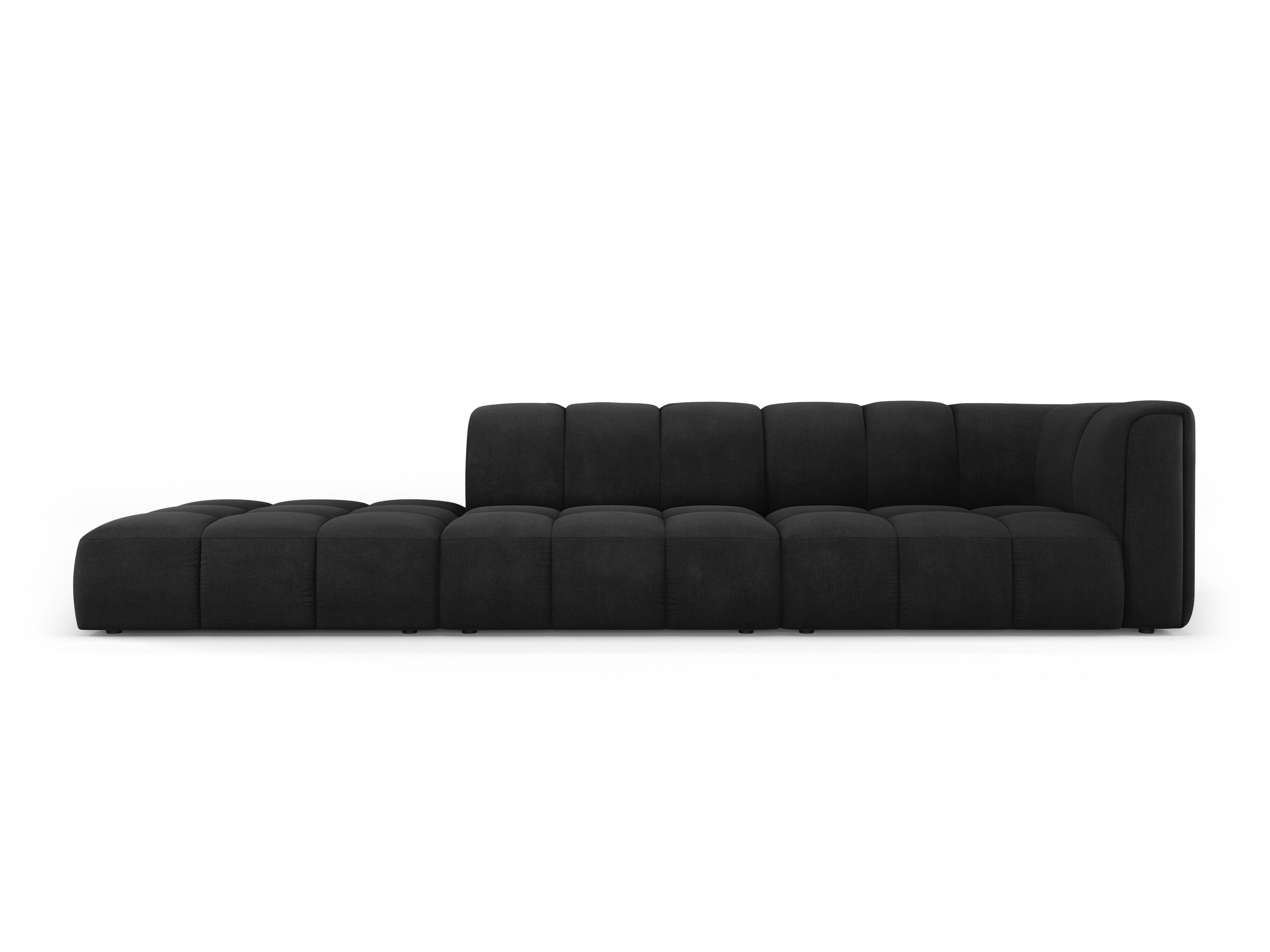 Sofa left FRANCESCA black chenille Milo Casa Eye on Design